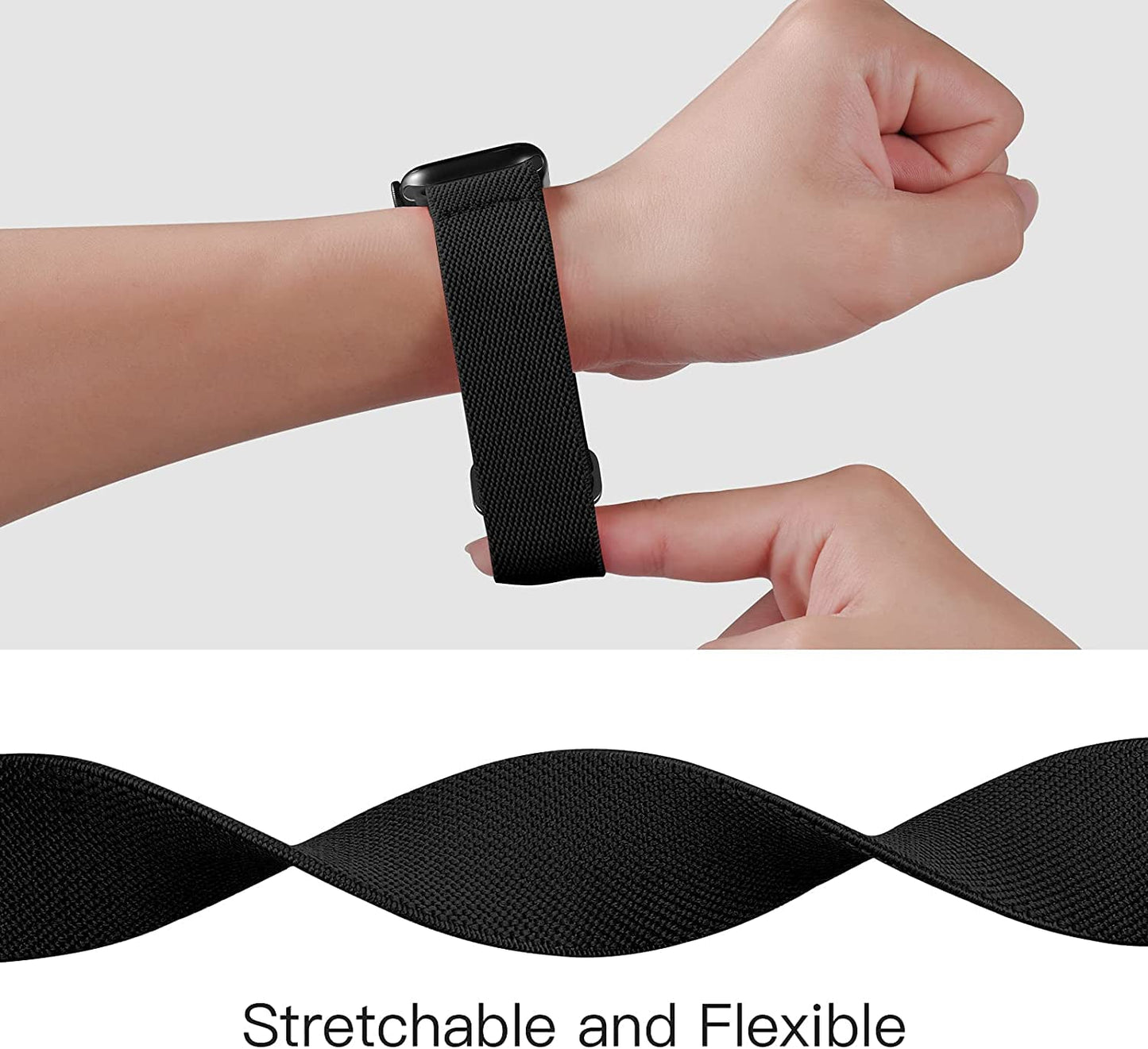 GARTOO Elastic Bands for Garmin Venu/Sq/Sq 2/Forerunner 245/645 Music Watch Bands, 20Mm Nylon Sport Wristband for Garmin Vivomove Hr/Sport,Vivoactive 3 Men Women (Black+Green+Gray)  GARTOO   