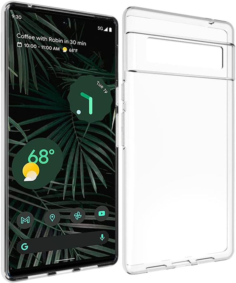 CAVEKEAP Google Pixel 6 Pro Case Clear,Thin Slim Soft Flexible TPU Silicone Gel Anti-Scratch Lightweight Shockproof Protective Phone Cover for Pixel 6 Pro,Crystal Clear  CAVEKEAP   
