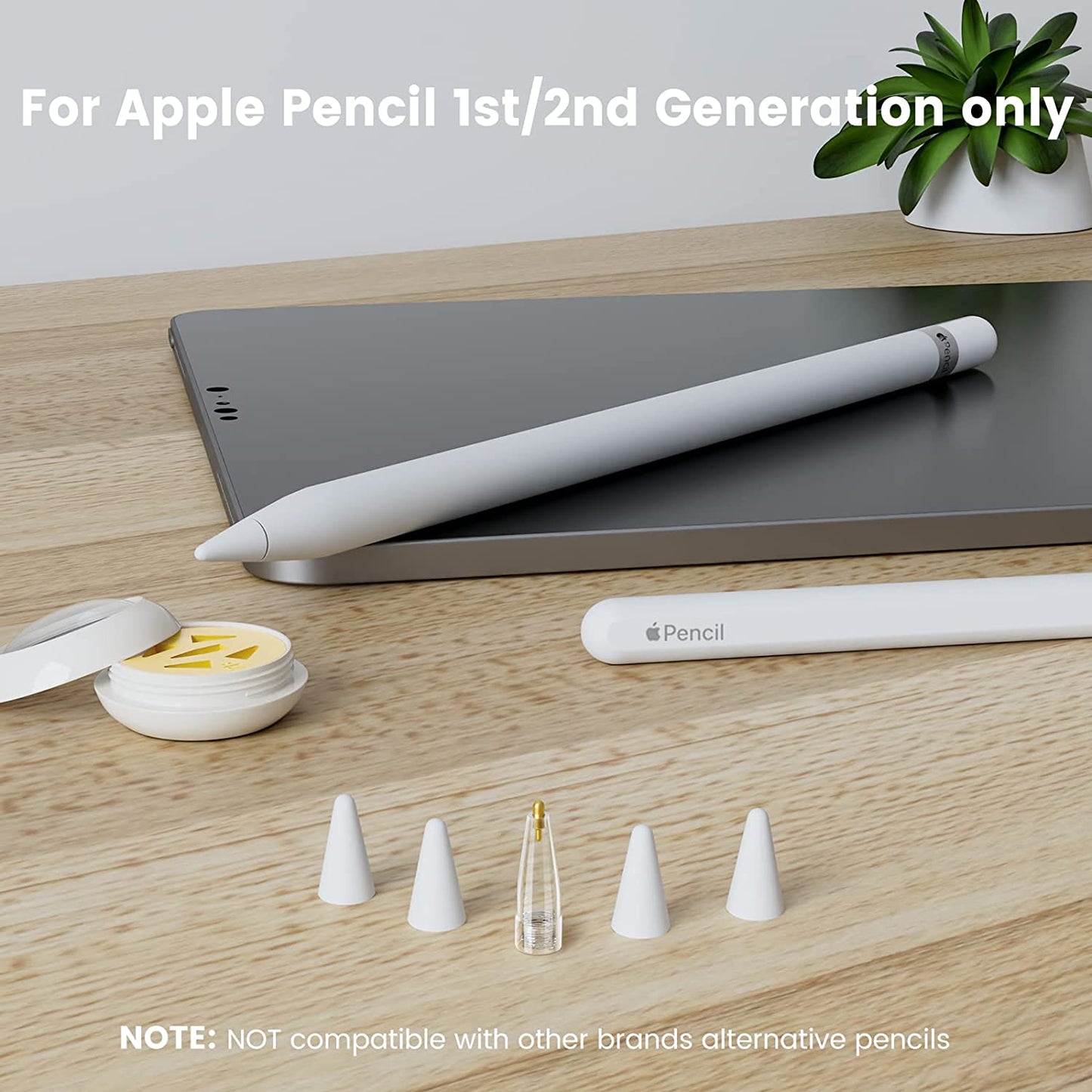 Replacement Tip for Apple Pencil 1St/2Nd Generation, MEKO 2023 Upgraded 3-In-1 Apple Pencil Nibs, Wear-Resistant and Fine Point Precise Control Pencil Tips for Ipad Pro/Air/Mini, 5 Pack  MEKO   