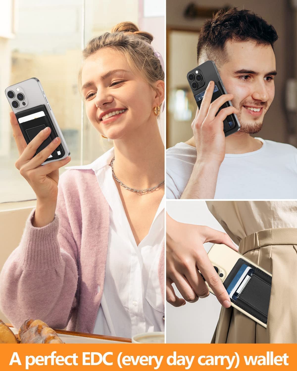 Magnetic Wallet, Magsafe Wallet Adjustable Stand, Magnetic Card Holder, ≥10 Cards, 4 Card Slots, for Iphone 14 Pro Max/14 Plus/14 Pro/14/13/13 Pro/13 Pro Max/12/12 Pro/12 Pro Max, Not for Iphone Mini  Miroddi   