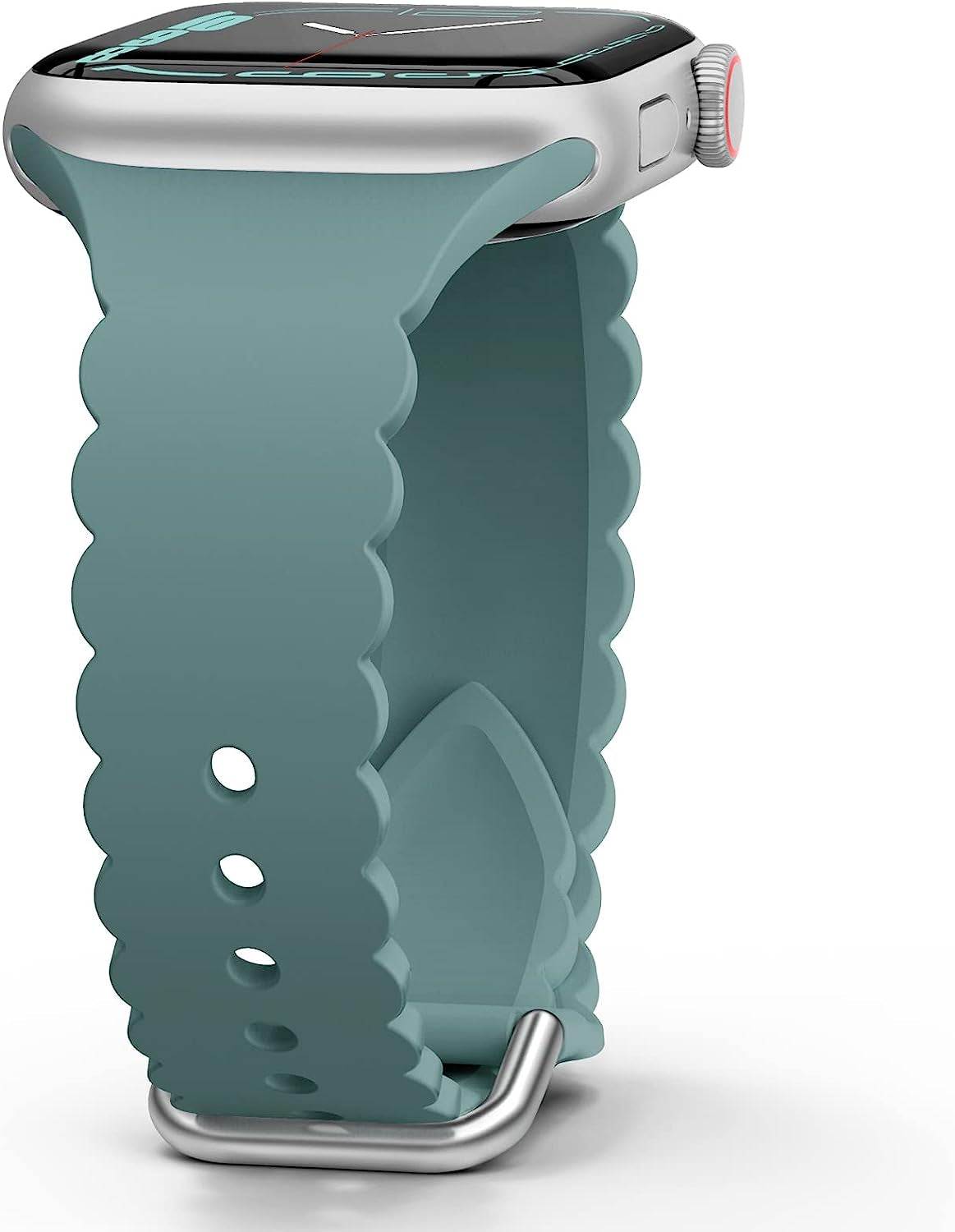 Sunnywoo Lace Silicone Band Compatible with Apple Watch Bands 38Mm 40Mm 41Mm 44Mm 42Mm 45Mm 49Mm, Women Soft Sport Strap Wristband Replacement for Iwatch Series Ultra 8 SE 7 6 5 4 3 2 1  Sunnywoo Cactus 42/44/45/49mm 