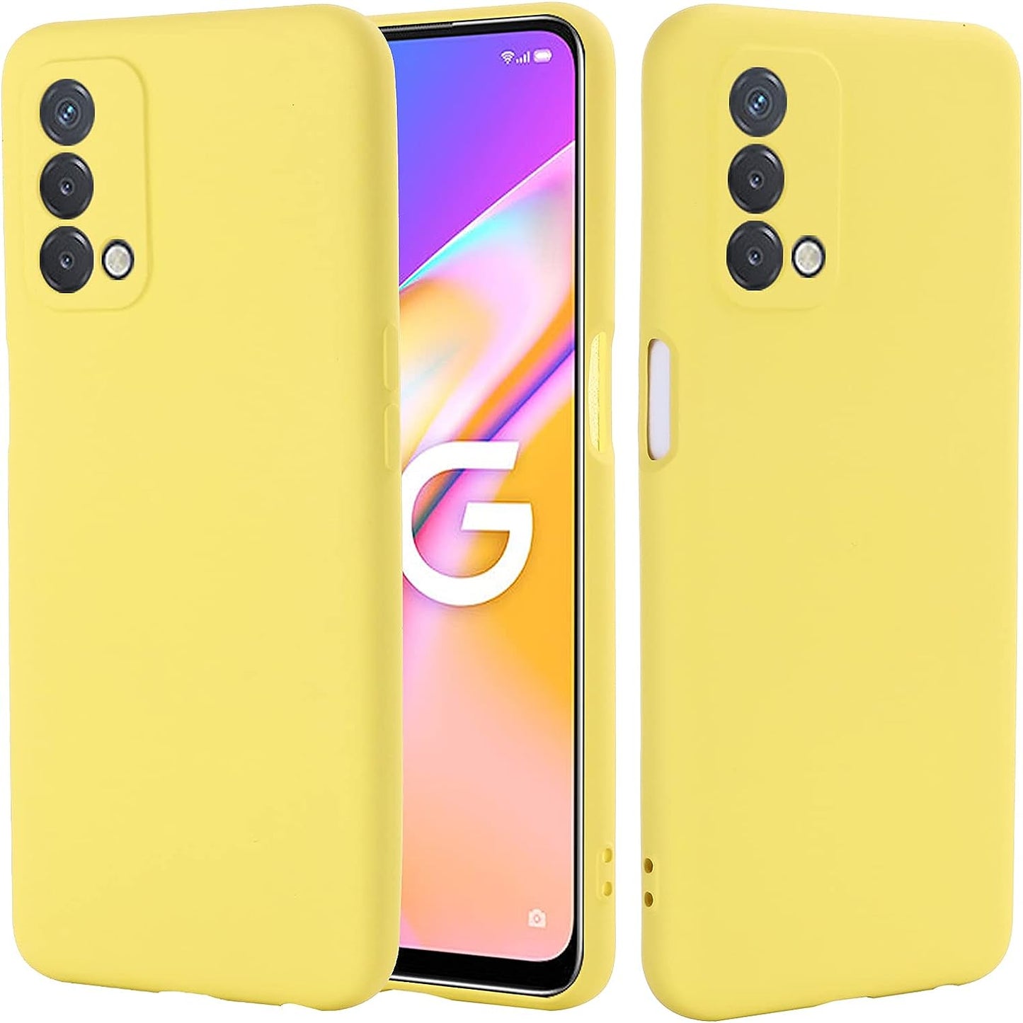 Joie & Joho Compatible with Oneplus Nord N200 5G Case, Ultra Slim Fit Soft Case Silicone Cover with Full Body Bumper Anti-Scratch Shockproof Case for Oneplus Nord N200 5G, Yellow  Joie & Joho   