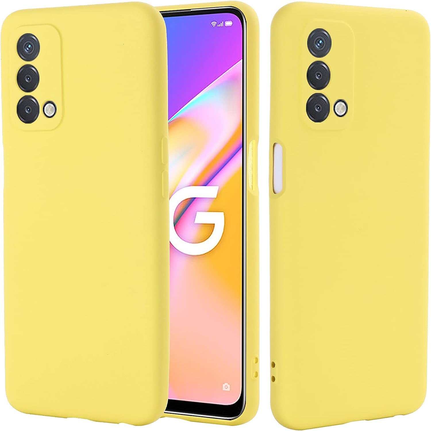 Joie & Joho Compatible with Oneplus Nord N200 5G Case, Ultra Slim Fit Soft Case Silicone Cover with Full Body Bumper Anti-Scratch Shockproof Case for Oneplus Nord N200 5G, Yellow  Joie & Joho   