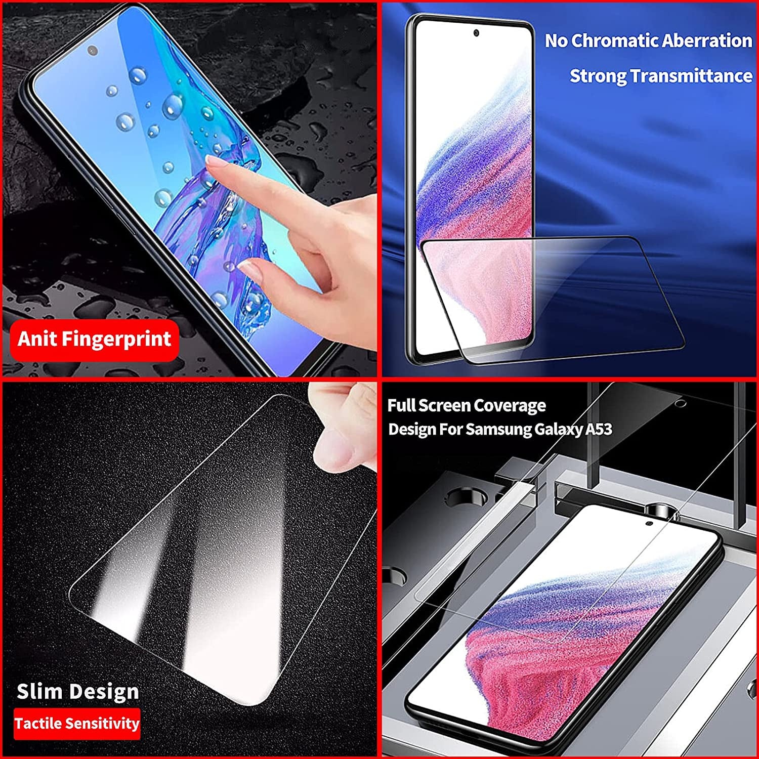 Case for Samsung Galaxy A53 Case with Screen Protector Samsung Galaxy A53 Case with Clip Galaxy A53 Case with Kickstand Military Grade Heavy Duty Camo Case for Samsung Galaxy A53 Men Women (Blue)  huiyi   