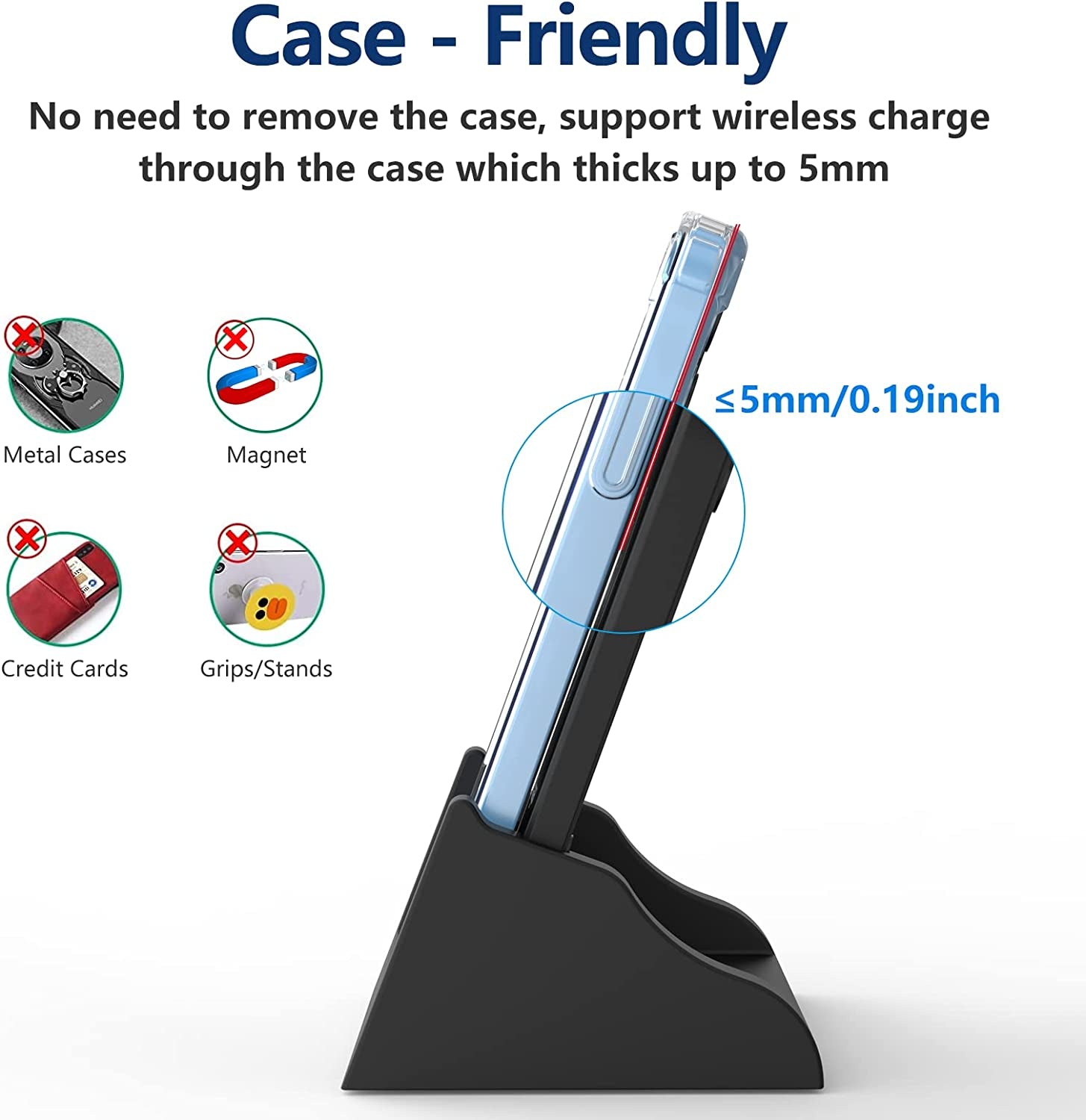 COO Wireless Charger 15W Max Fast Wireless Charging Stand, Wireless Phone Charger for Iphone 14/13/12/11/X/XS Max/Xr/8, Samsung Galaxy S22/S21/S20/S10/S9/S8/Note 20/10/9 Wireless Charging Pad  COO   