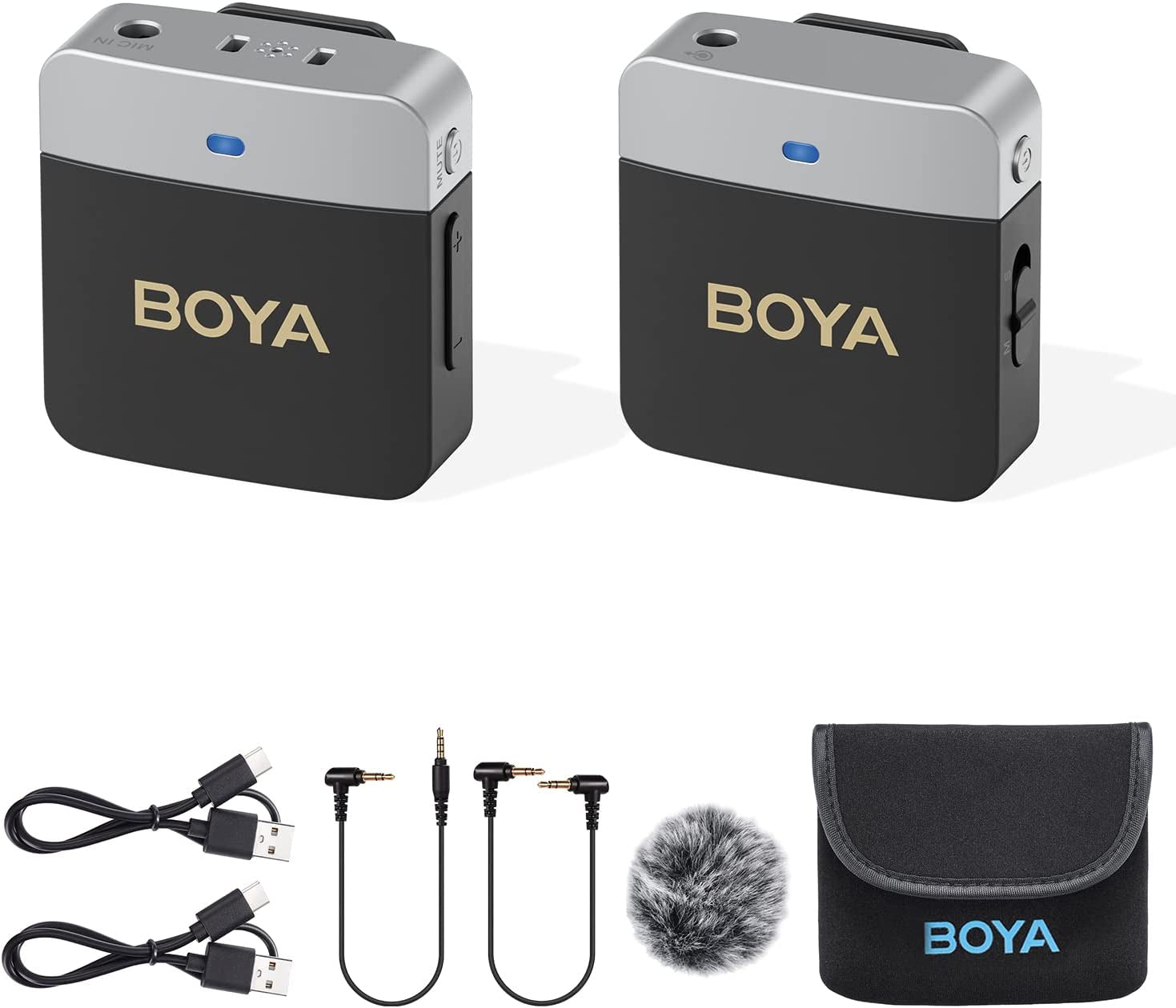 BOYA Wireless Lavalier Microphone for Android Phone Plug Play USB-C Lapel Microphone Noise Cancellation Cordless Clip on Mic for Video Recording Interview Youtube Vlogging Live Streaming BY-M1V4  BOYA BY-M1V1  