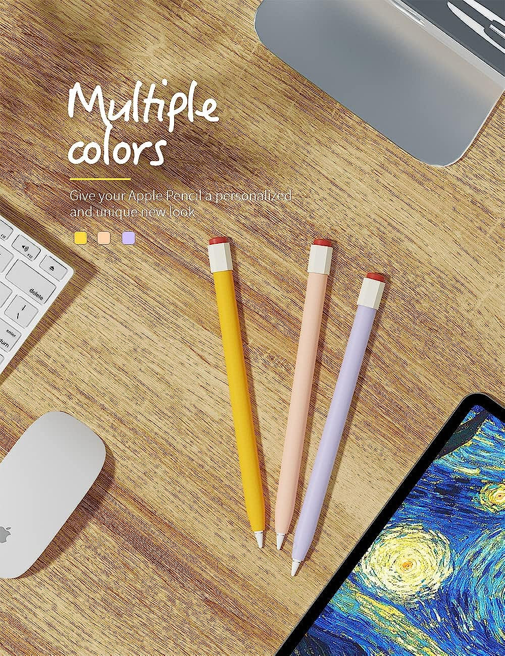 ELETIUO Silicone Case for Apple Pencil 1St Gen,Vintage Protective Grip Sleeve Cover,Compatible with Ipad Pro 9.7"/10.5"/12.9"  Litumfen   