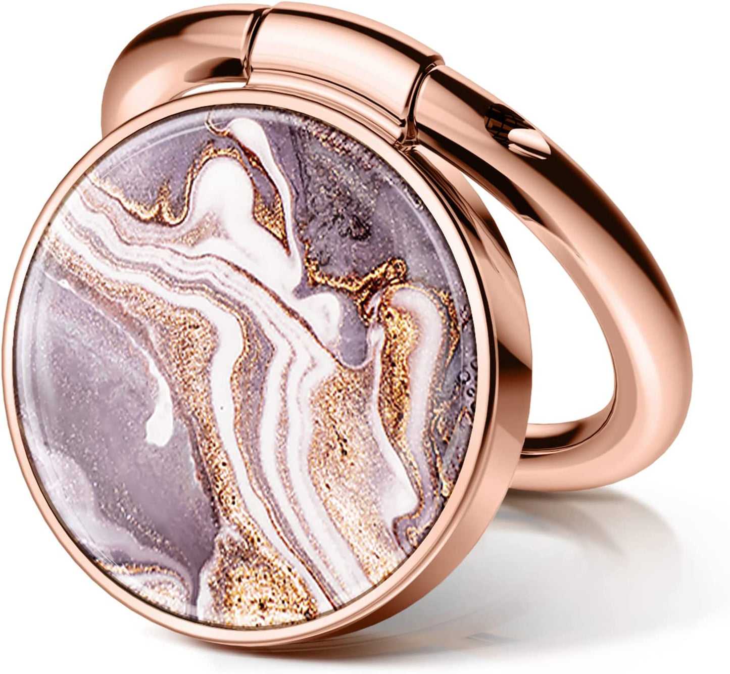 GVIEWIN Marble Cell Phone Ring Holder, Metal Kickstand Grip for Magnetic Car Mount Compatible with Iphone 14 Pro Max/14 Plus/13/12 Series & Galaxy S22/S23 Ultra and Other Smartphones(Drift Sand/Brown)  GVIEWIN Burgundy  