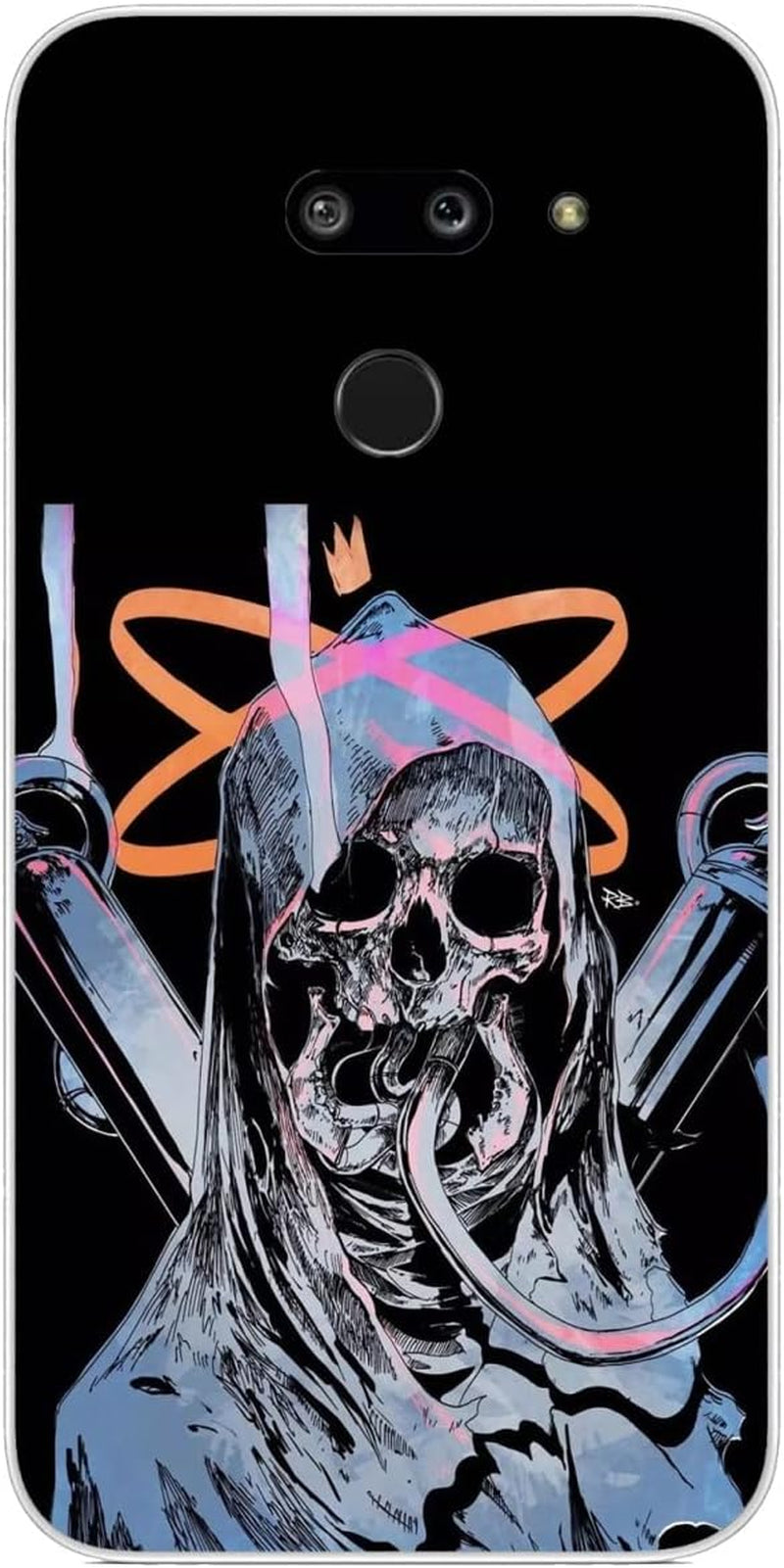 Compatible with LG G8 | LG G8 Thinq Case Cool Skull 556 Kids Girls Women Man Soft Flexible TPU Silicone Phone Case Clear  PTGVCTA Cool Skull 736  
