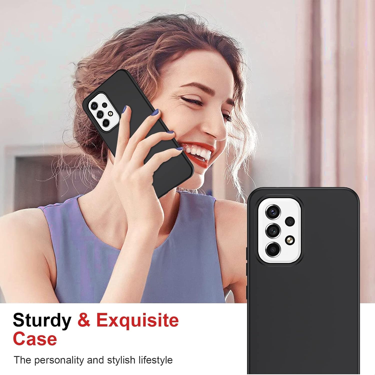 Leyi for Samsung A53 5G Case, Samsung Galaxy A53 5G Case with [2 X Tempered Glass Screen Protector], Full-Body Shockproof Soft Liquid Silicone Protective Phone Cover Case for Samsung A53, Black  LeYi   