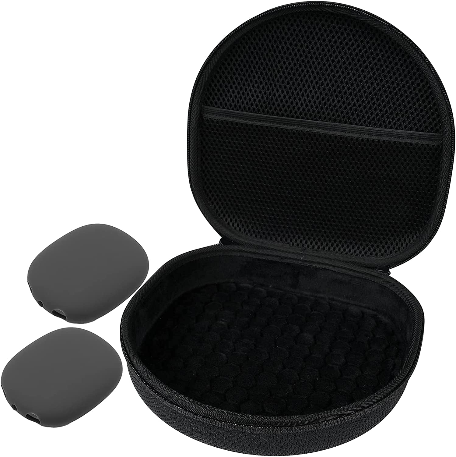 Procase Hard Headphone Case for Airpods Max with 2 Smart Silicone Protective Cases, Hardshell EVA Carry Bag, Headset Case, Black  ProCase   