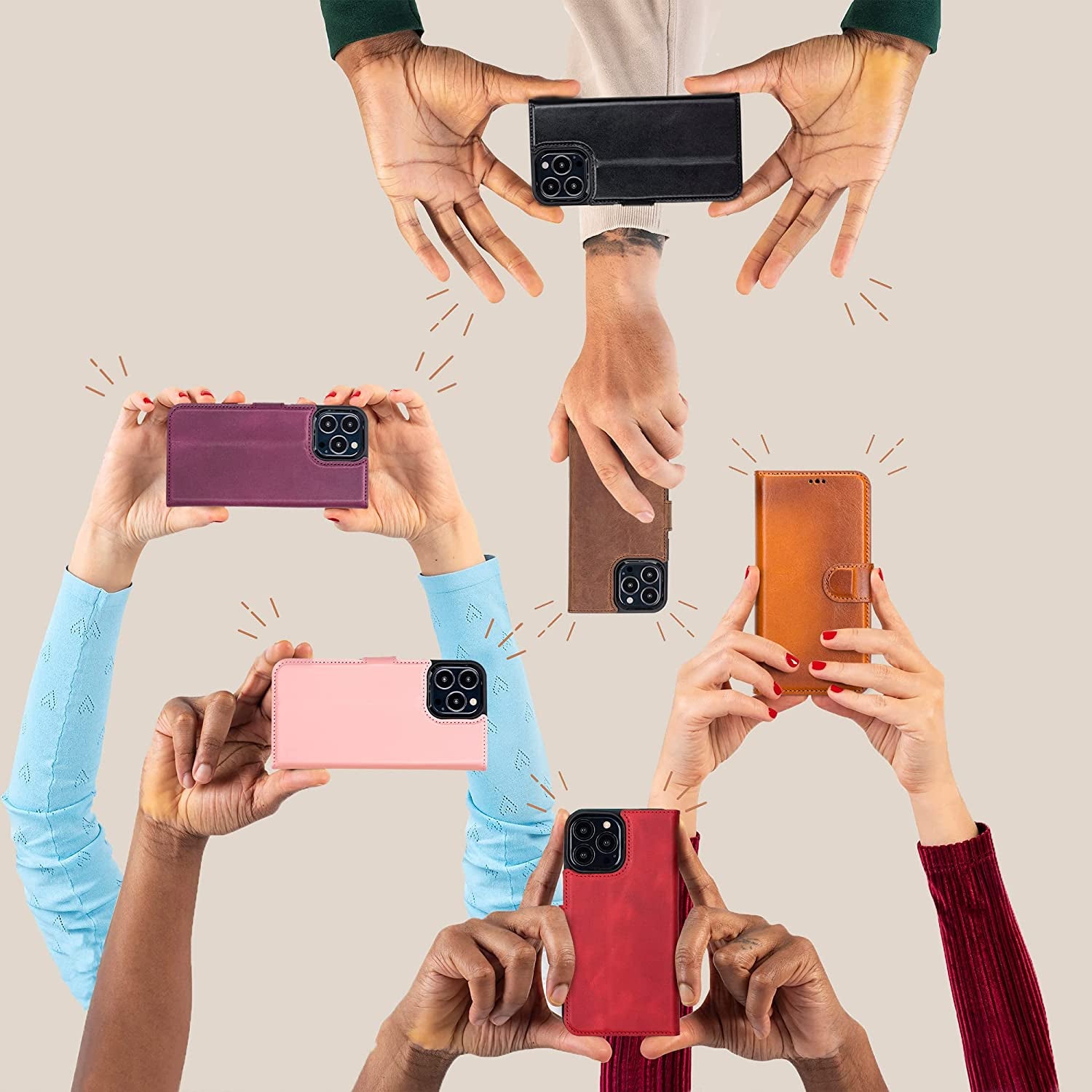 OXA Leather 2-In-1 Wallet Case Compatible with Iphone 14 Pro Max | Magnetic Detachable | Shockproof | RFID Blocking | Flip Case with Kickstand | Compatible with Magsafe | - Purple  OXA   