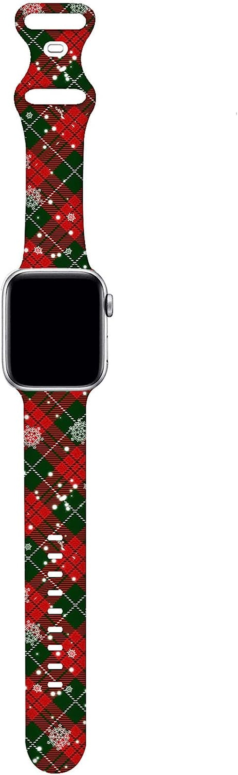 BACDOILQ Christmas Thanksgiving Watch Band Smartwatch Replacement Compatible with Watch 38Mm 40Mm 41Mm 42Mm 44Mm 45Mm Silicone Strap for Watch Series 7/6/5/4/3/2/1/SE  BACDOILQ   