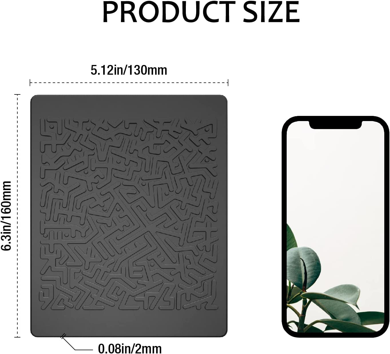 JIMISHA anti Slip Pad Sticky Gripping Pad Sticky Gel Pad Multifunctional Fixate Gel Pads Non-Slip Mounting Pad Cell Pad, 6.3 X 5.1 Inch (2 Pack)  JIMISHA   