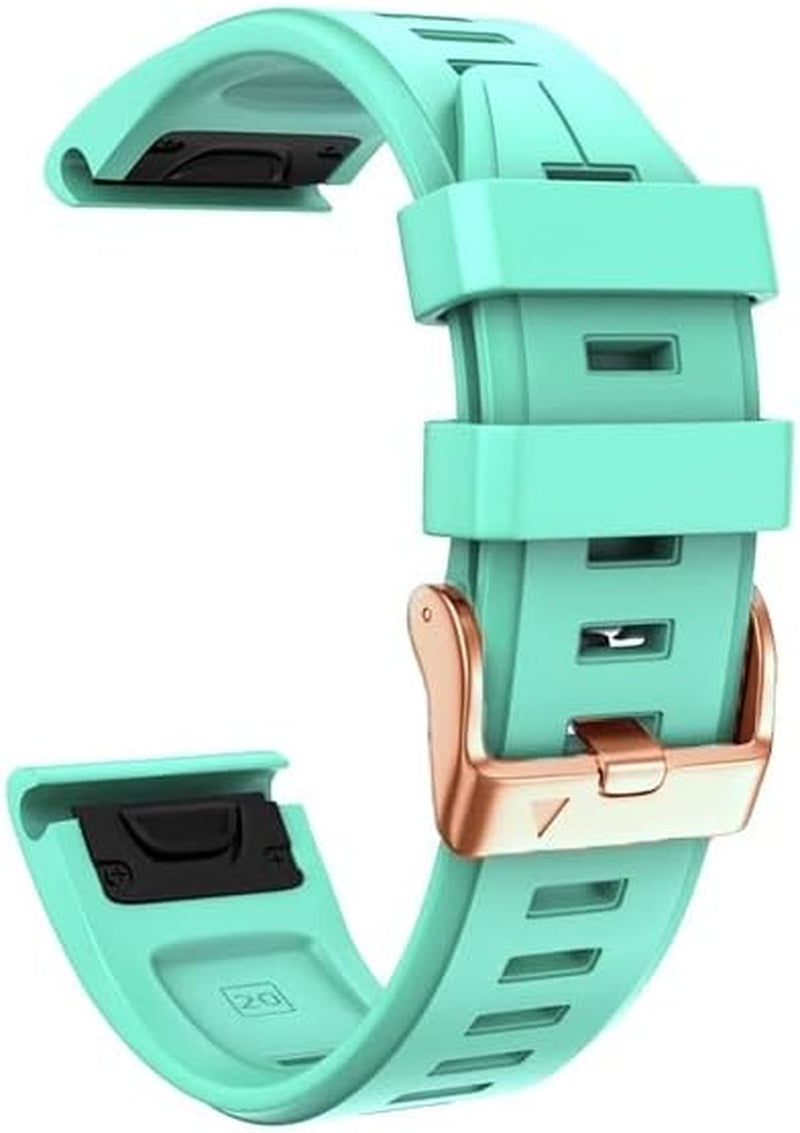 NIBYQ 20Mm Smart Watch Band for Garmin Fenix 6S 6S Pro 5S 5S plus Descent Mk2S Rose Gold Buckle Strap Quick Release Silicone Bracelet  NIBYQ E 20mm Fenix 6S 6SPro 