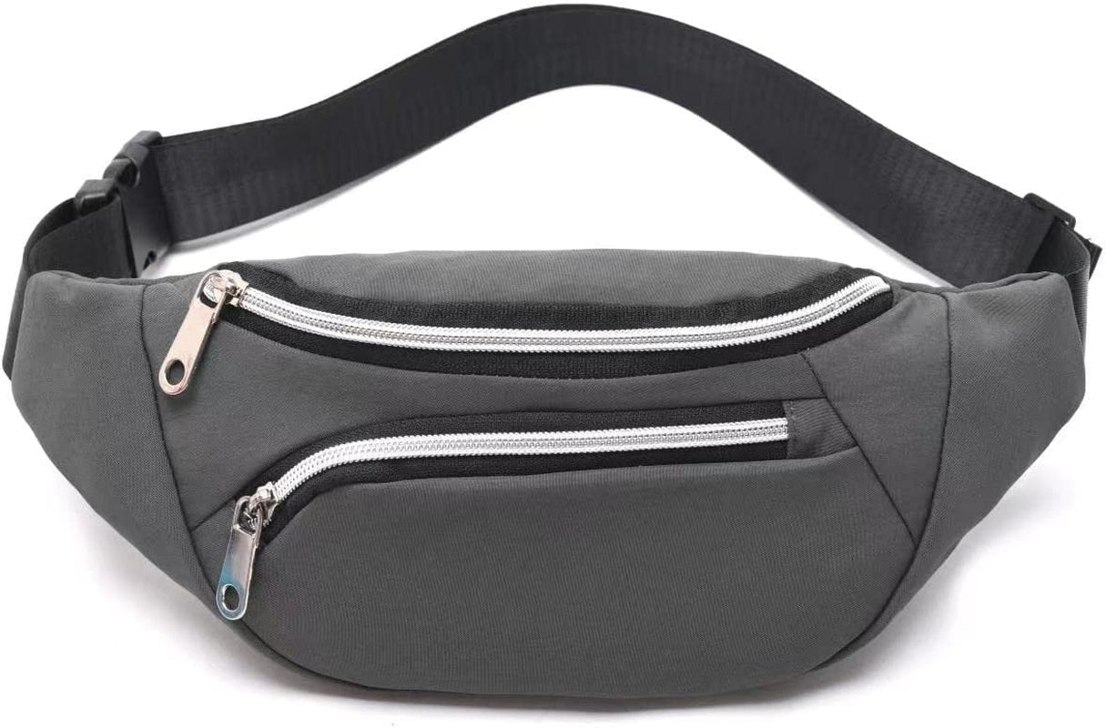 YUNGHE Waist Pack Bag for Men&Women - Fanny Pack for Workout Traveling Running.  MOCE (Without headphone hole)Dark Gray  