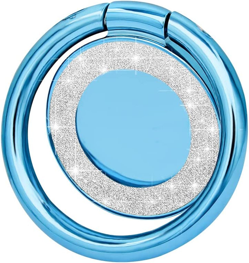 Lenoup Glitter Bling Bling Phone Ring Holder,Sparkle Phone Ring Kickstand, Cell Phone Finger Ring Grip for Almost All Phones/Pad(Silver)  lenoup Blue  