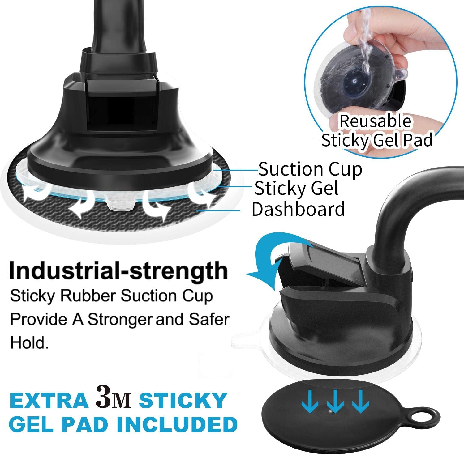 Apps2Car Magnetic Car Phone Holder Mount with 6 Strong Magnets, Windshield Phone Magnetic Holder, Suction Cup Phone Holder for Car, Dashboard Magnet Holder, Fit Most Smartphones & Mini Tablets  Wiiki-tech   