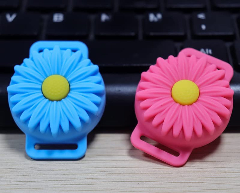 (2 Packs) Dog Collar Holder Compatible for Airtag,Protective Cases Covers Cat Collar Holder Silicone Waterproof  Doweiss   