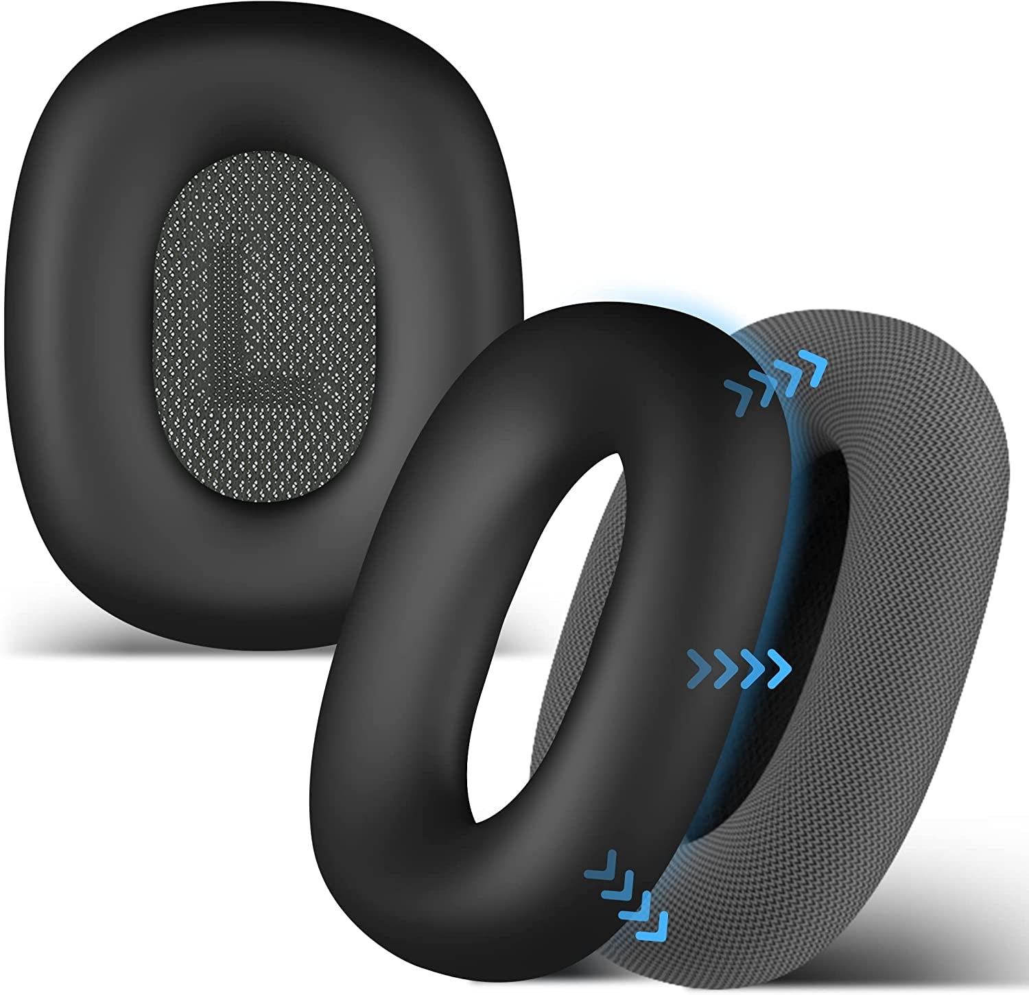 Seltureone Case Compatible for Airpods Max Earpads, Earcup Cover Protector, Silicone Earphone Protective Earpad Cover Accessories for Airpod Max Headphones Ear Pads, White  Seltureone Black  