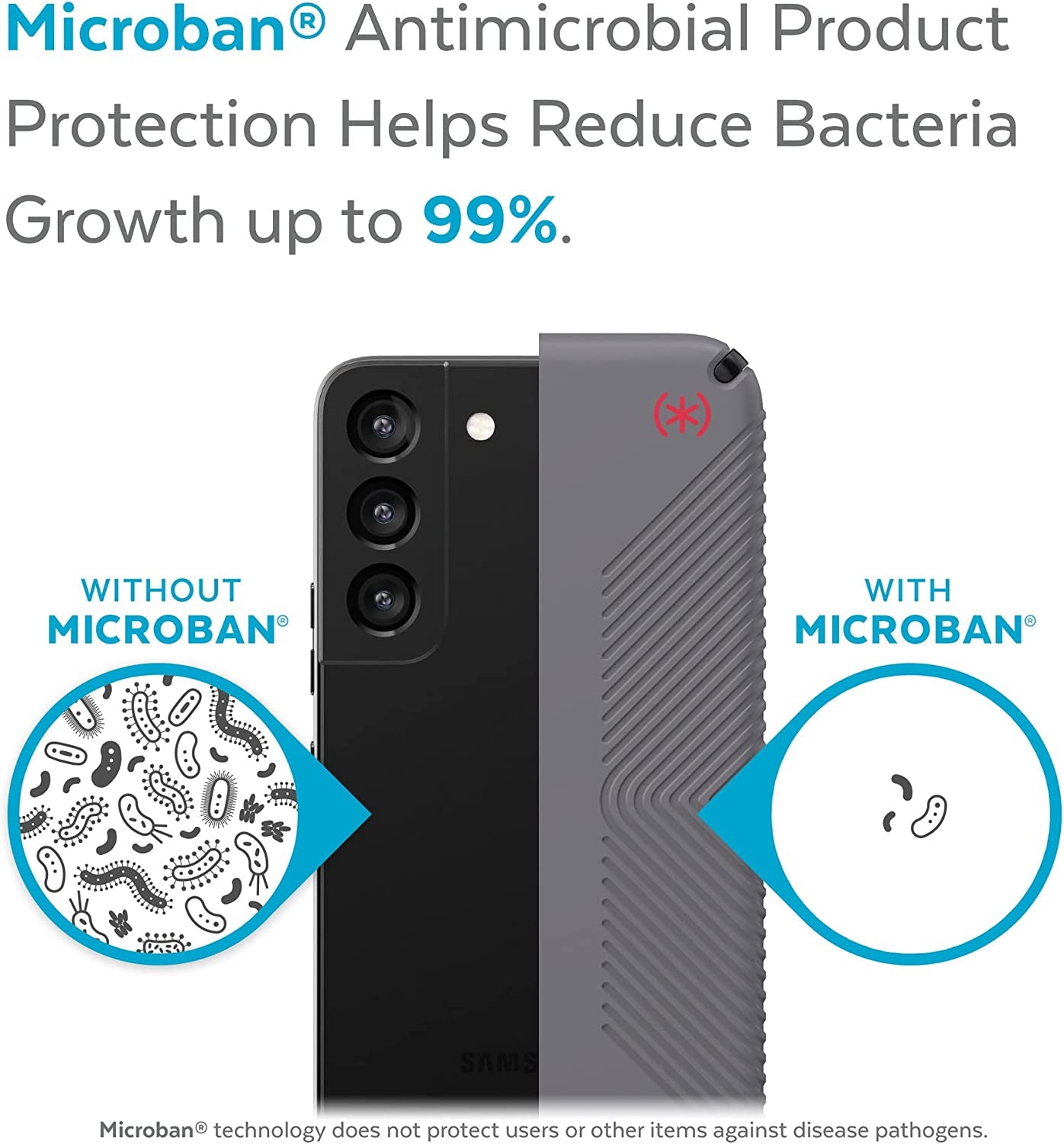 Speck Products Presidio2 Grip Samsung Galaxy S22+ Case, Graphite Grey/Black/Bold Red  Speck Products   