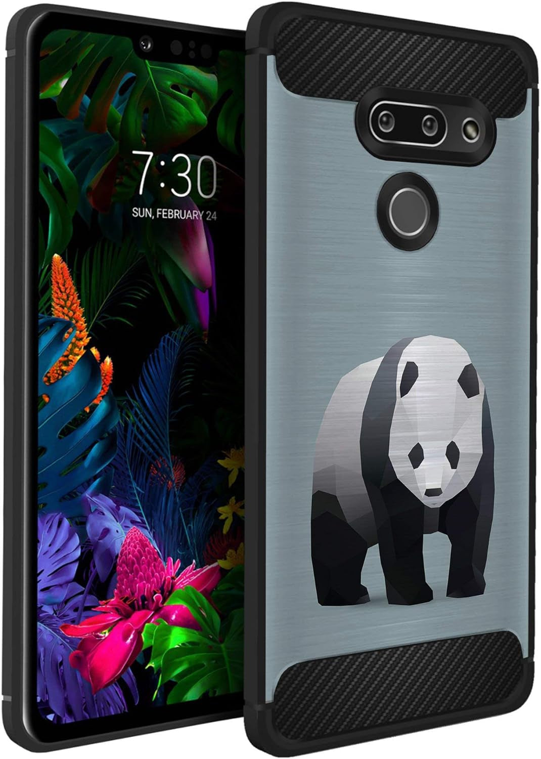 Casesondeck Case Compatible with LG G8 Thinq/Lg G8 -Flexible and Durable Shock Absorption with Carbon Fiber Accents and Designs (Deer Skull)  CasesonDeck Panda  