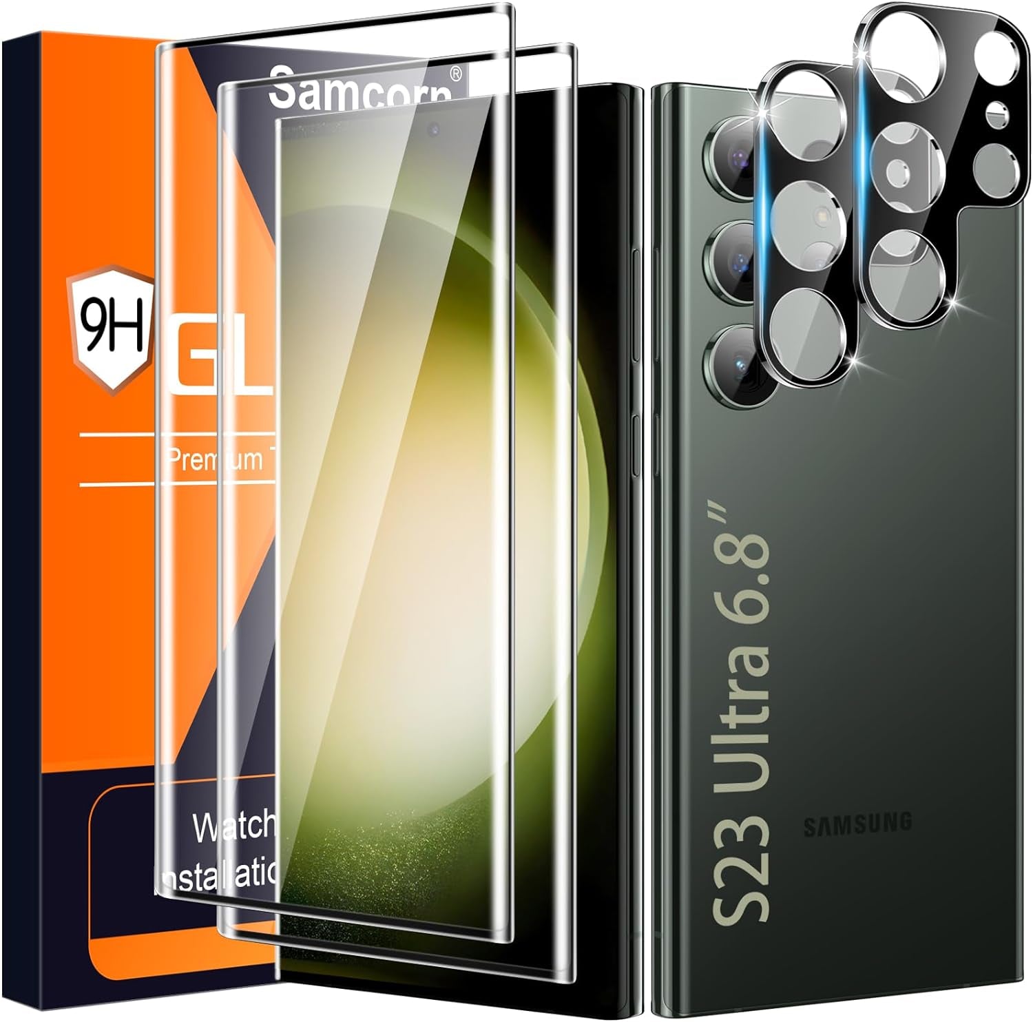 [2+1 Pack] for Google Pixel 6 Pro Privacy Screen Protector, Fingerprint Unlock, 3D Curved, HD Clear Anti-Spy Film for Google Pixel 6 Pro 5G Tempered Glass Camera Screen Protector  Samcorn S23Ultra-6.8Inch-Hd1..  