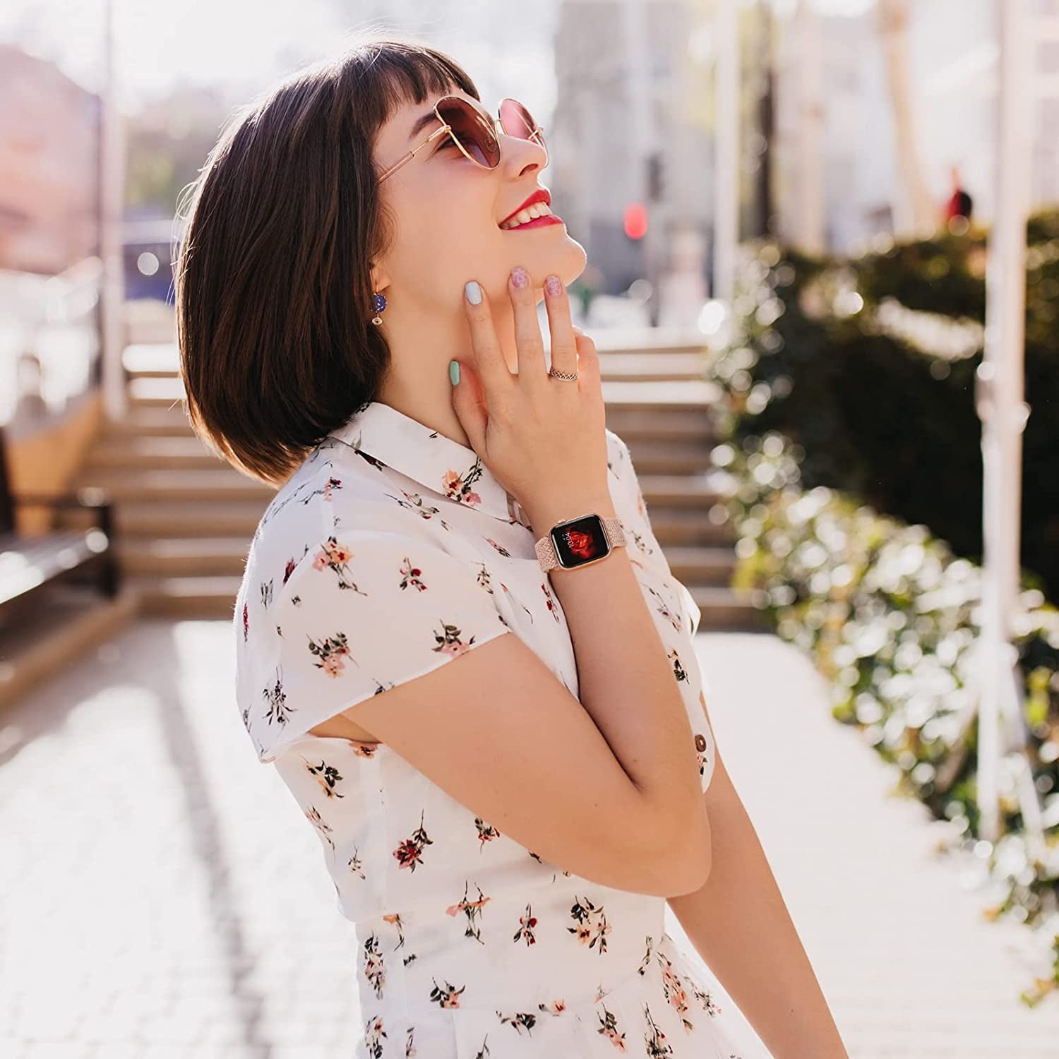 Braided Solo Loop Compatible with Apple Watch Band 38Mm 40Mm 41Mm 42Mm 44Mm 45Mm 49Mm, Women Men Nylon Stretchy Bands Adjustable Elastic Sport Straps for Iwatch Ultra Series 8 7 6 5 4 3 2 1 SE, 5 Pack  Butifacion   