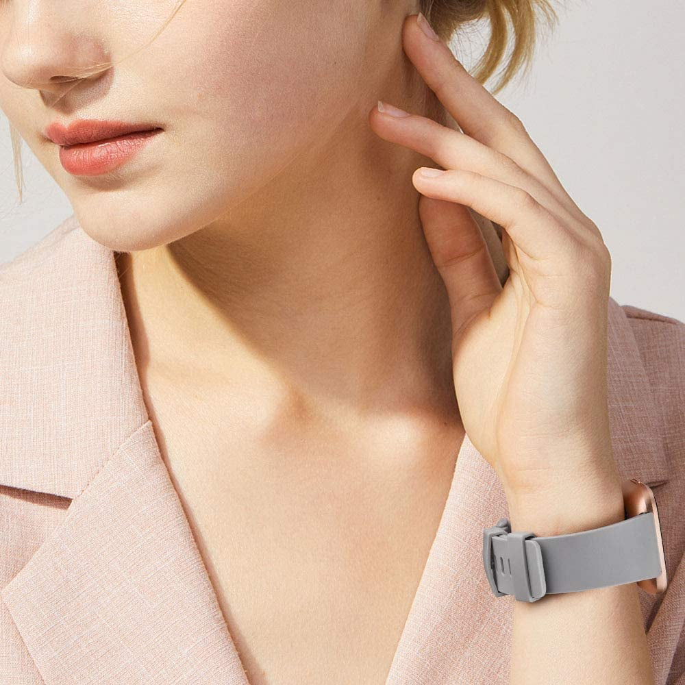 10 Pack Silicone Bands Compatible with Fitbit Versa 2 / Fitbit Versa/Versa Lite/Versa SE, Classic Soft Replacement Sport Wristbands Accessories for Women Men (Small, 10 Pack A)  Amzpas   