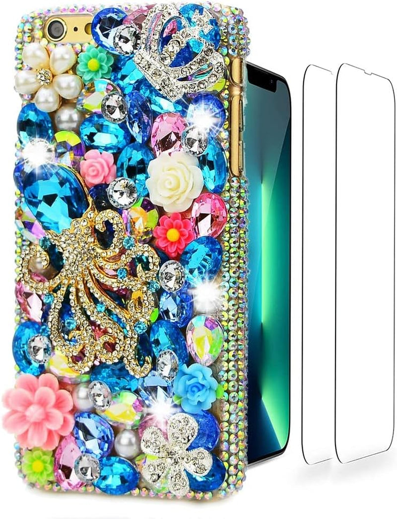 Luziun Glitter Phone Case Compatible with Samsung Galaxy Note 20 Ultra 5G - 3D Luxury Girls Women Shiny Bling Design for Samsung Galaxy Note 20 Ultra 5G  LUZiUN   
