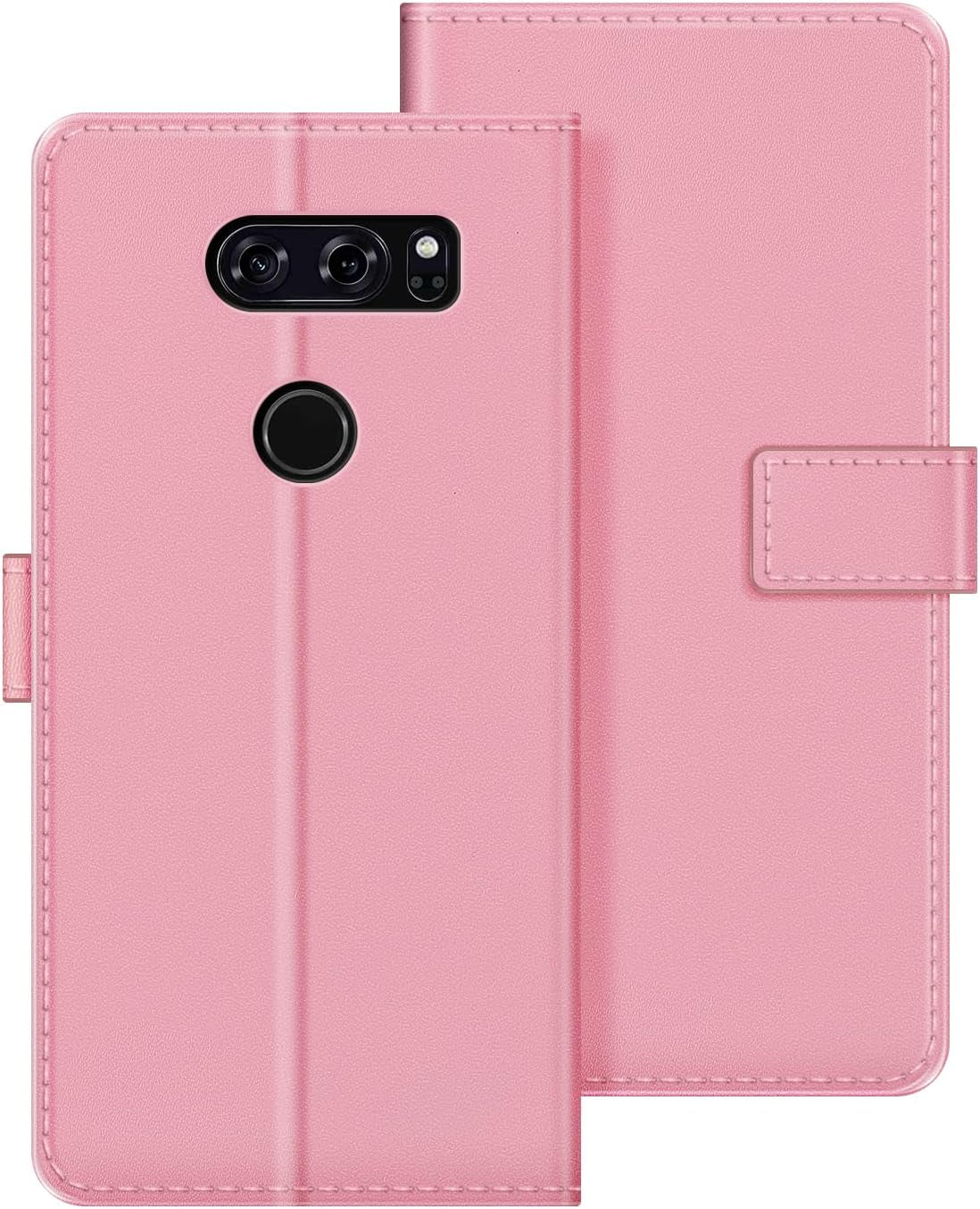 For LG V30 Case, Premium Magnetic PU Leather Cover with Card Holder and Kickstand, Fashion Flip Case for LG V30+ 6 Inches  MILEGAO   
