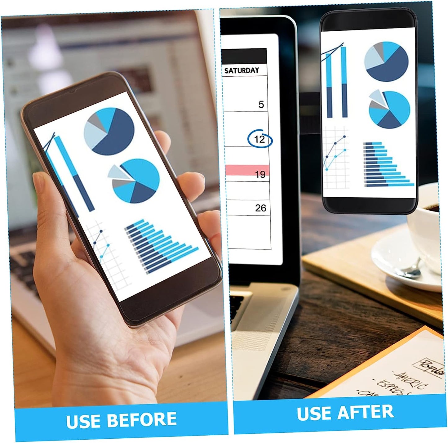 Hemobllo Car Phone Holder 2Pcs Bracket Magnetic Car Mount Table Magnetic Phone Stand Magnetic Laptop Stand Desk Computer Rack Silica Gel Car Phone Mount  Hemobllo   