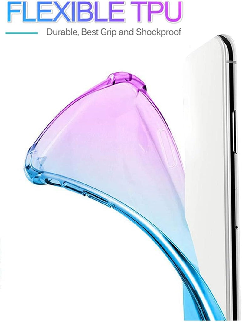 Vokuha for Xiaomi 11 5G Case, M2011K2C Case, Cute Clear Gradient Slim Shockproof Soft Flexible TPU Back Phone Protective Cover for Xiaomi Mi 11 5G (Purple/Blue)  Vokuha   