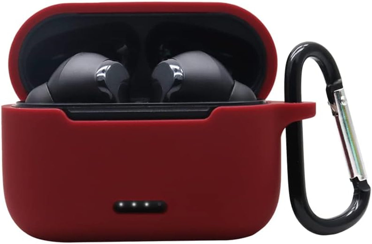 Claiol Silicone Case for TOZO NC2, Premium Shockproof Protective TOZO NC2 Case Cover with Keychain. (Black)  CLAIOL Winered  