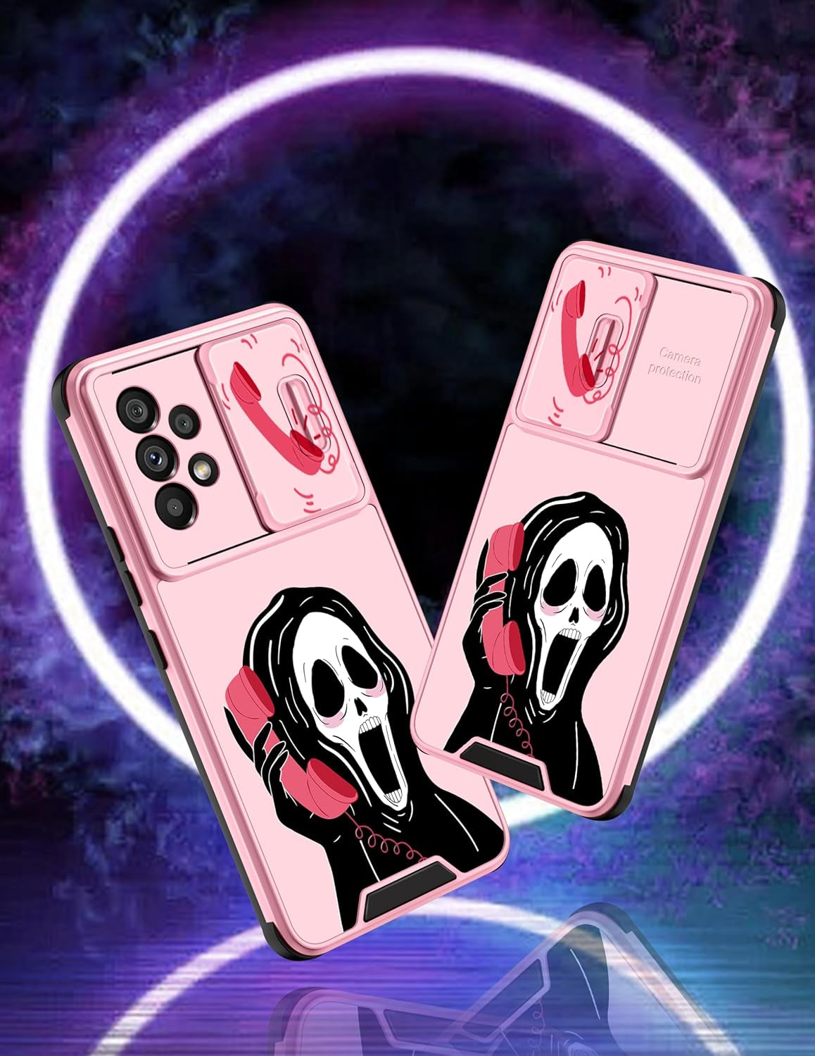 Goocrux for Samsung Galaxy A53 5G Case Skeleton for Women Girls Cute Skull Girly Phone Cover Gothic Design Aesthetic with Slide Camera Cover Funny Cool Cases for Galaxy A53 6.5''  Goocrux   