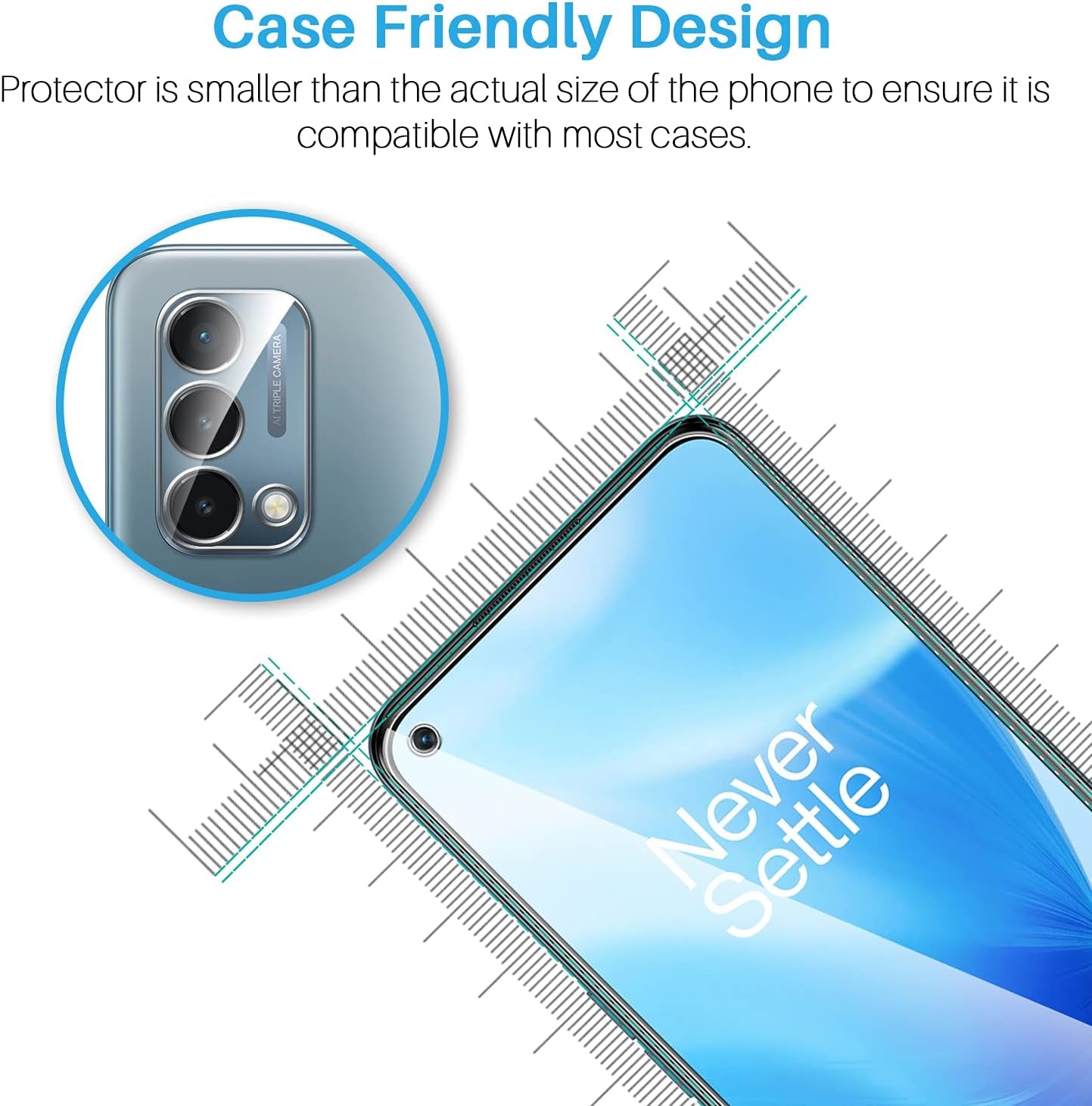 LK [4 Pack] 2 Pack Screen Protector for Oneplus Nord N200 5G + 2 Pack Camera Lens Protector, 9H Tempered Glass Screen Protector with Alignment Frame, Scratch-Resistant, Anti-Fingerprint, Smooth-Touch  LK   