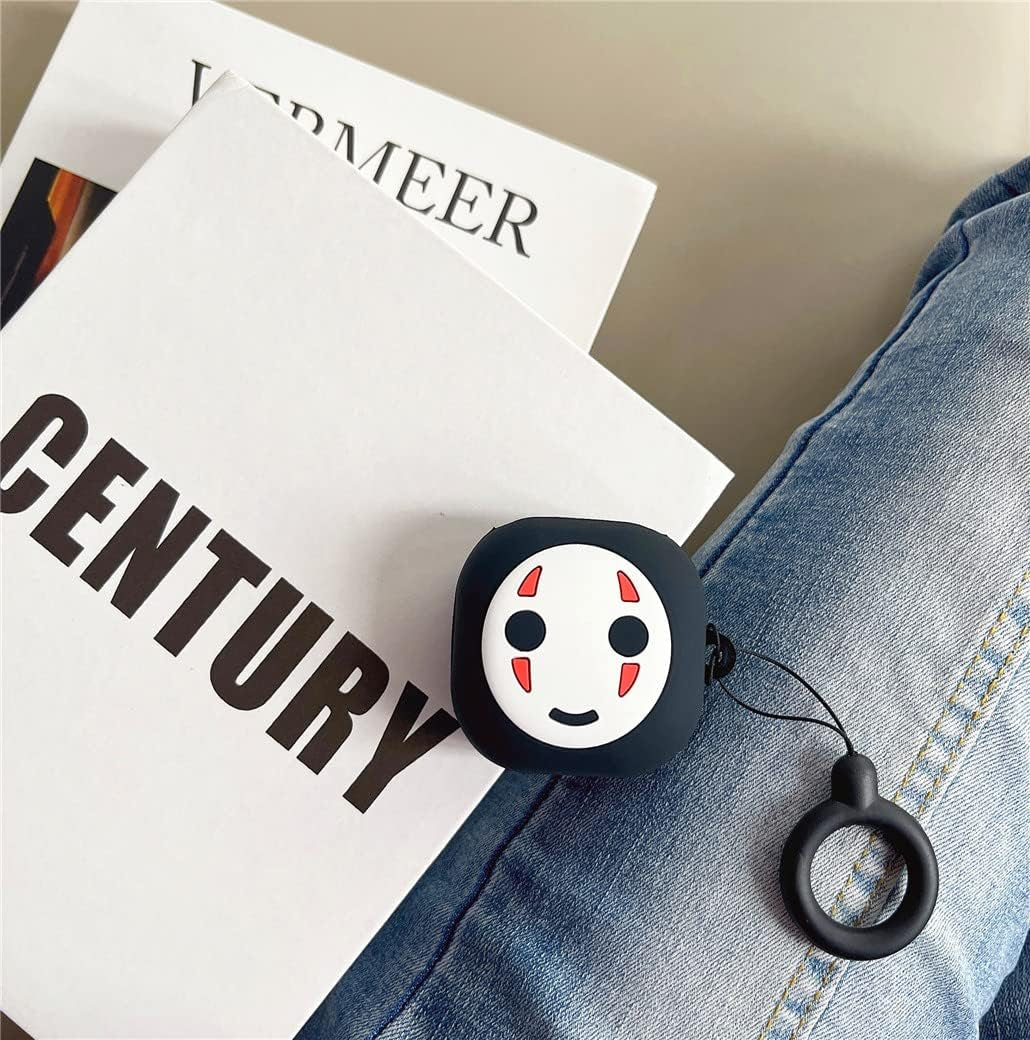 Suitable for Samsung Galaxy Buds 2 Pro Case/Galaxy Buds Pro Case/Galaxy Buds 2 Case/Galaxy Buds Live Case/Cartoon Ghost Face Character Skin，With Keychain Protective Cover Accessories (Ghost Face)  Yvonne Zhang   