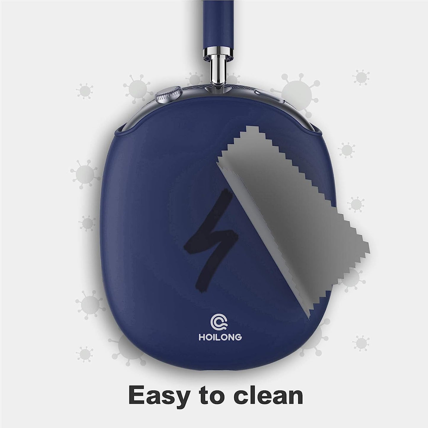 Airpods Max Case, Hoilong Airpods Max Silicone Case, Full Protective, Soft Skin Friendly Shock-Absorbing Protective Case, Flexible Airpods Max Accessories Kits, Best Gifts for Women and Men (Sky Blue)  HoiLong   