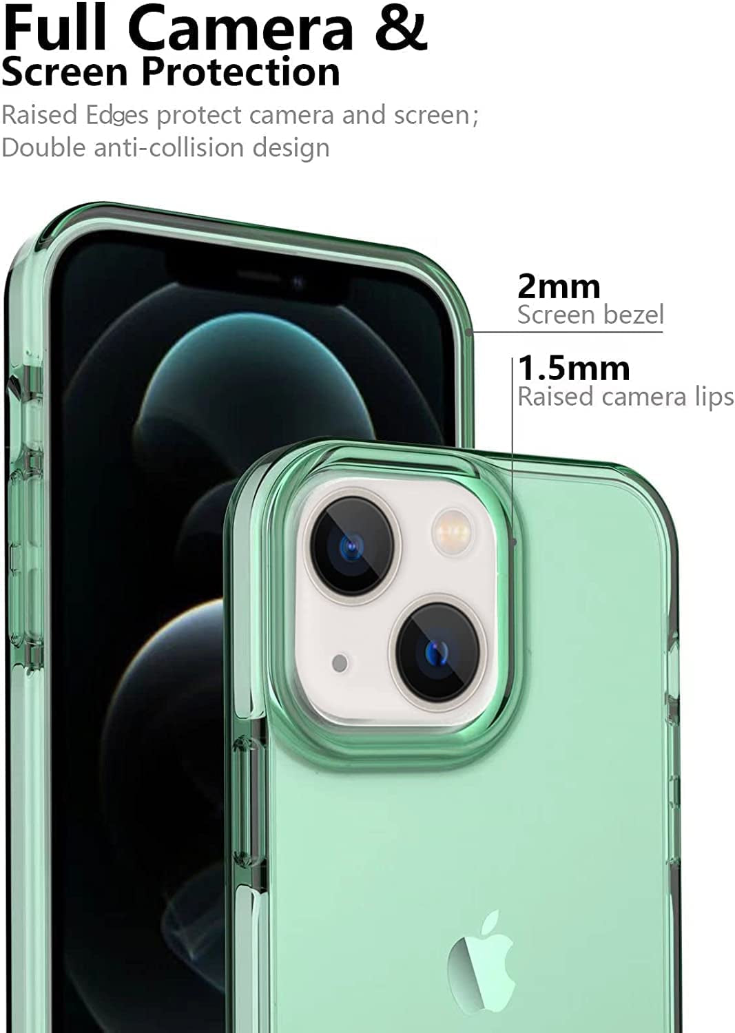 Artsevo Designed for Iphone 14 Case and Iphone 13 Case, 6.6Ft Drop Protection, Full Body Screen Camera Protective Phone Case, Green  ArtsEvo   