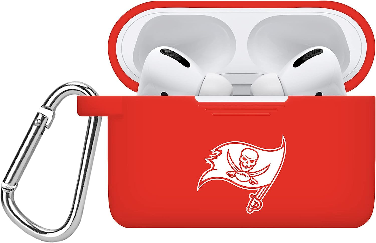 GAME TIME Tampa Bay Buccaneers Silicone Case Cover Compatible with Apple Airpods Pro Battery Case (Black)  Game Time Tampa Bay Buccaneers - Black  