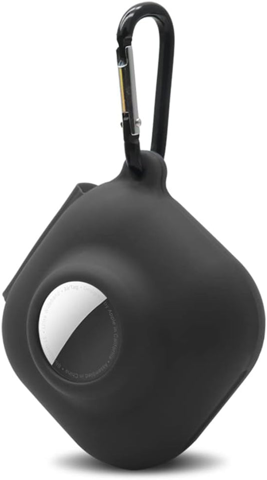 For Beats Fit Pro 2021 and Airtags 2-In-1 Case，Funny 3D Cartoon Shockproof Soft Silicone Case Cover with Carabiner for Kids Girls Boys Women (Black)  Yuefei Huang   