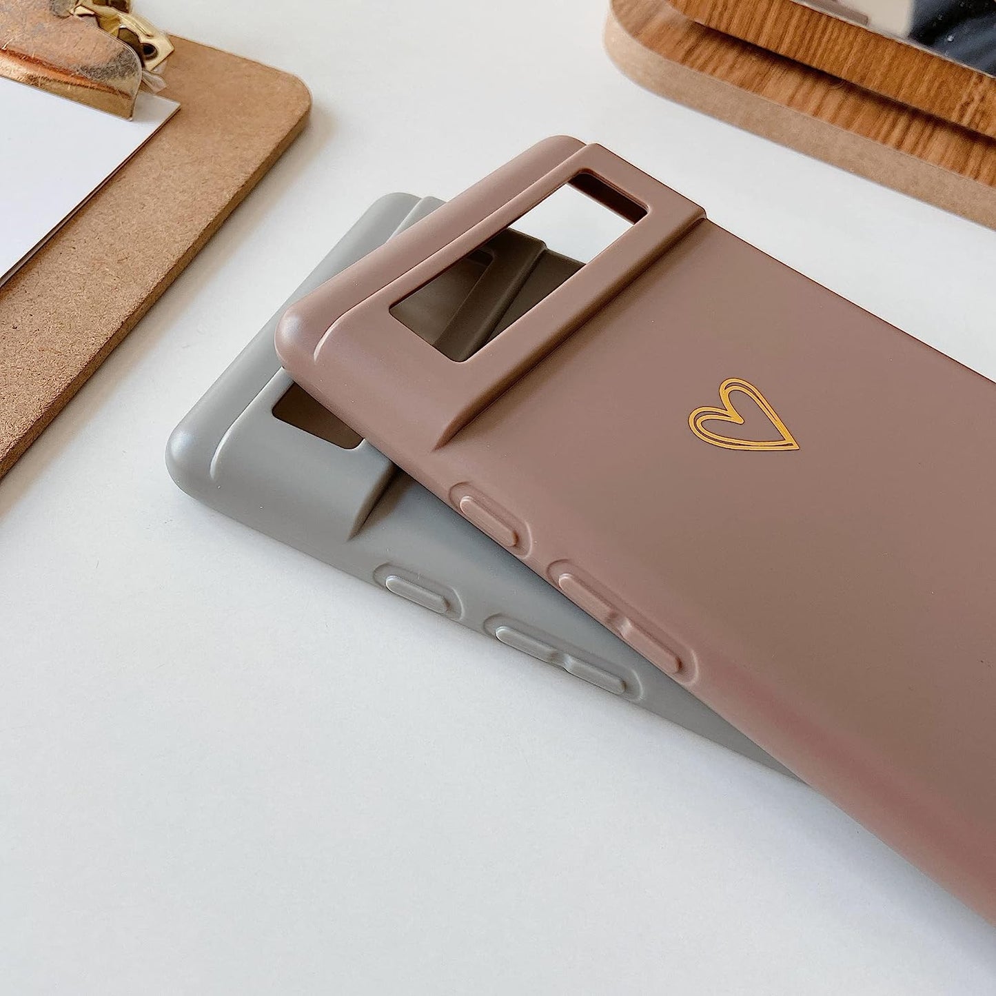 DEFBSC Case for Google Pixel 6 Pro Case, Fashion Cute Love-Heart Shape Silicone Case Shockproof Soft TPU Back Cover Protective Case with Heart Pattern for Google Pixel 6 Pro - Gray  DEFBSC   