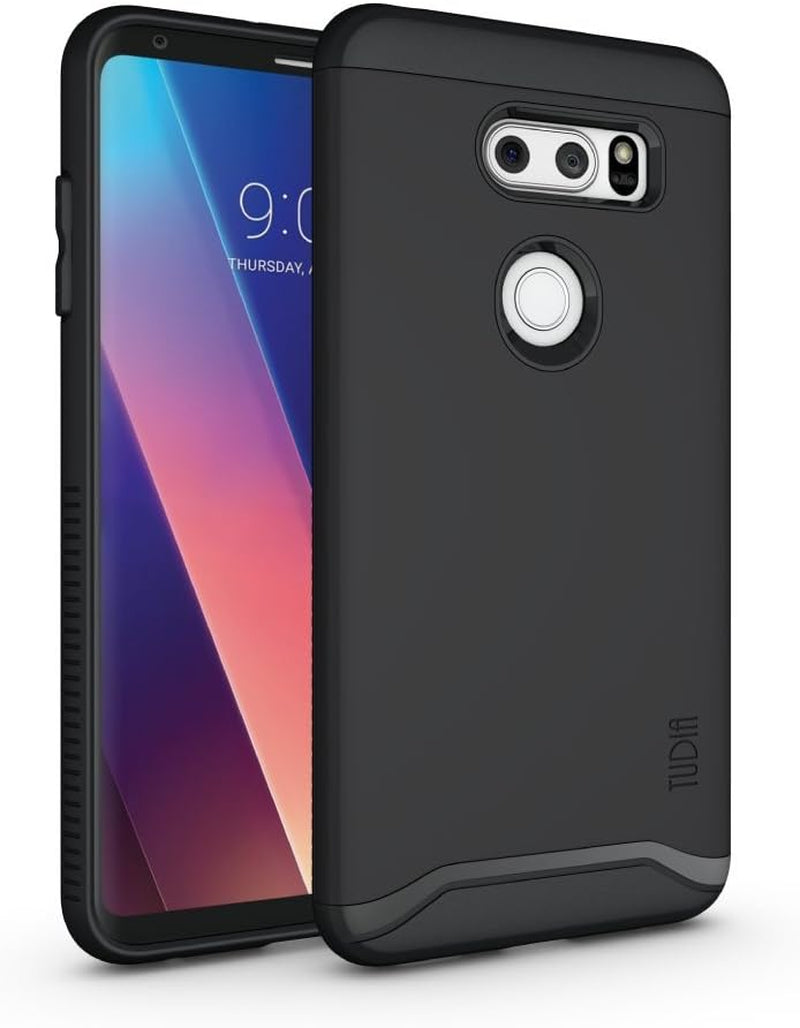 TUDIA Dualshield Designed for LG V30 Case/Lg V30+/LG V30S Case, [Merge] Heavy Duty Dual Layer Slim Case for LG V30/V30 Plus/V30S (Matte Black)  TUDIA   