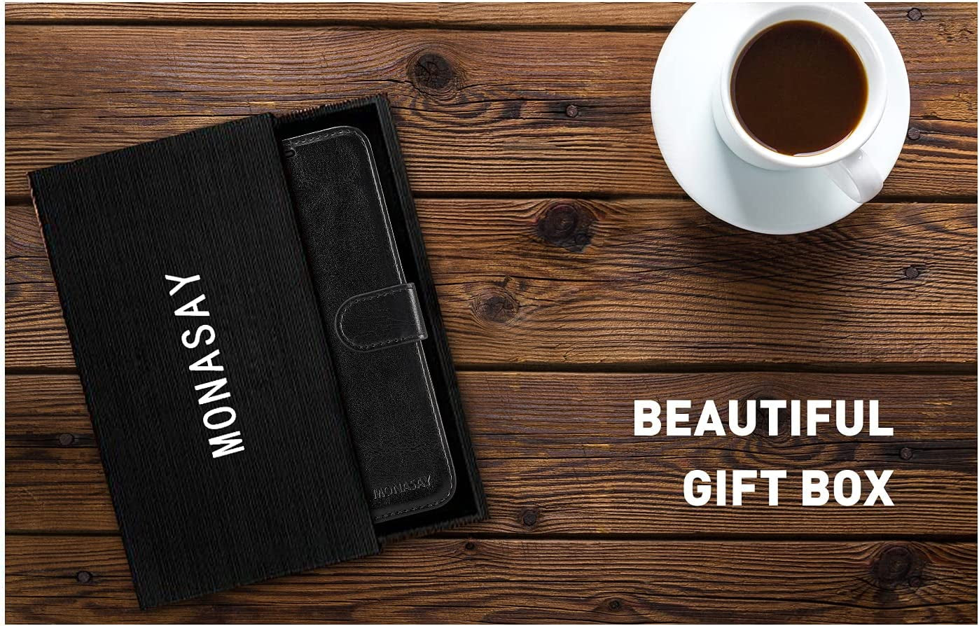 MONASAY Galaxy Note 20 5G Wallet Case, 6.7 Inch, [Included Screen Protector][Rfid Blocking] Flip Folio Leather Cell Phone Cover with Credit Card Holder for Samsung Galaxy Note 20 5G, Black  MONASAY   