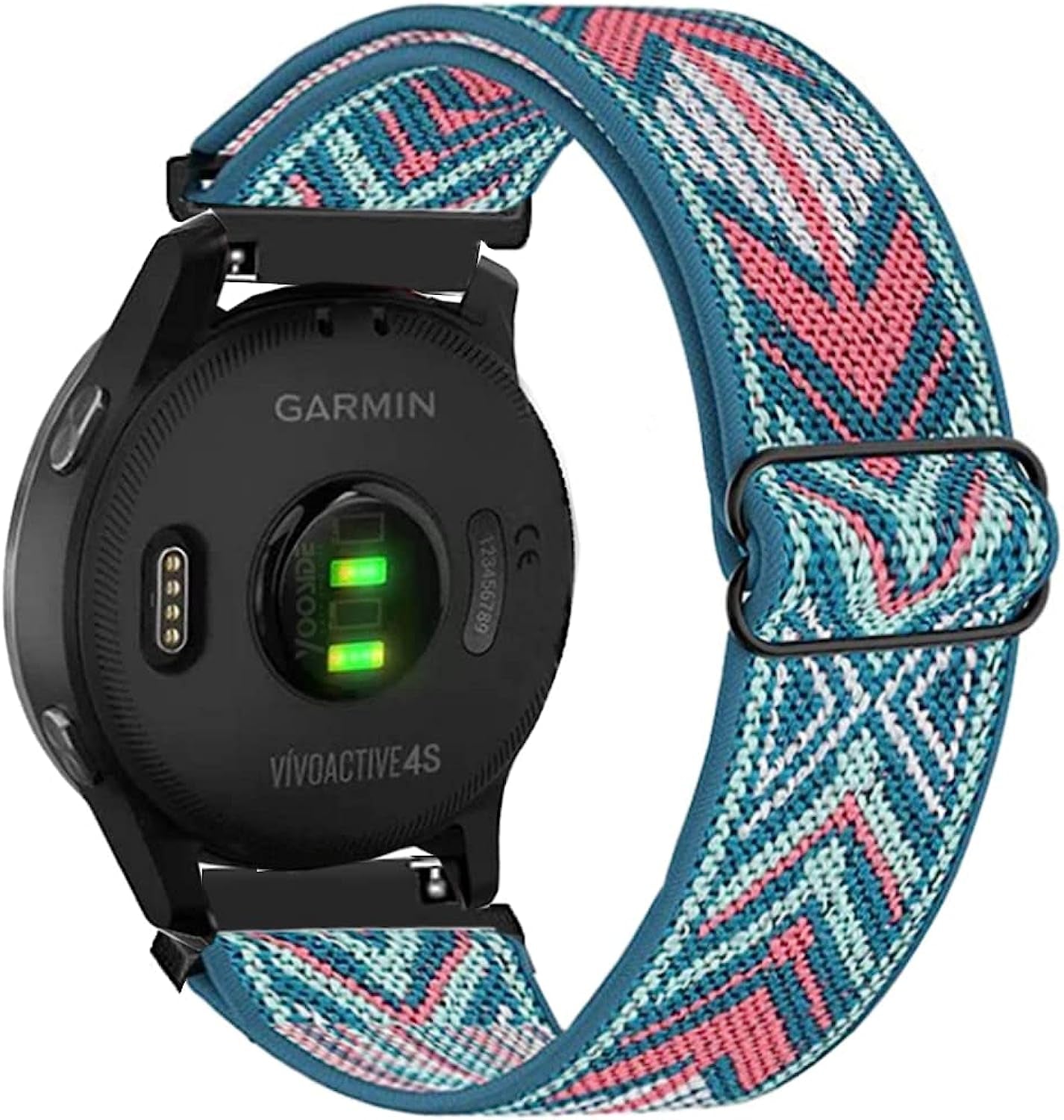 WIGERLON Compatible with Garmin Vivoactive 4S Bands 40Mm,Vivomove 3S Band 39Mm,Garmin Venu 2S Bands Fits 18Mm Watch Lugs,Stretchy Nylon Replacement Bands for Fossil Venture Gen 4 Hr/Gen 3,Women'S Gen 5E 42Mm Green Arrow  WIGERLON   