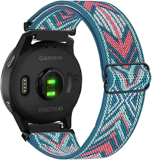 WIGERLON Compatible with Garmin Vivoactive 4S Bands 40Mm,Vivomove 3S Band 39Mm,Garmin Venu 2S Bands Fits 18Mm Watch Lugs,Stretchy Nylon Replacement Bands for Fossil Venture Gen 4 Hr/Gen 3,Women'S Gen 5E 42Mm Green Arrow  WIGERLON   