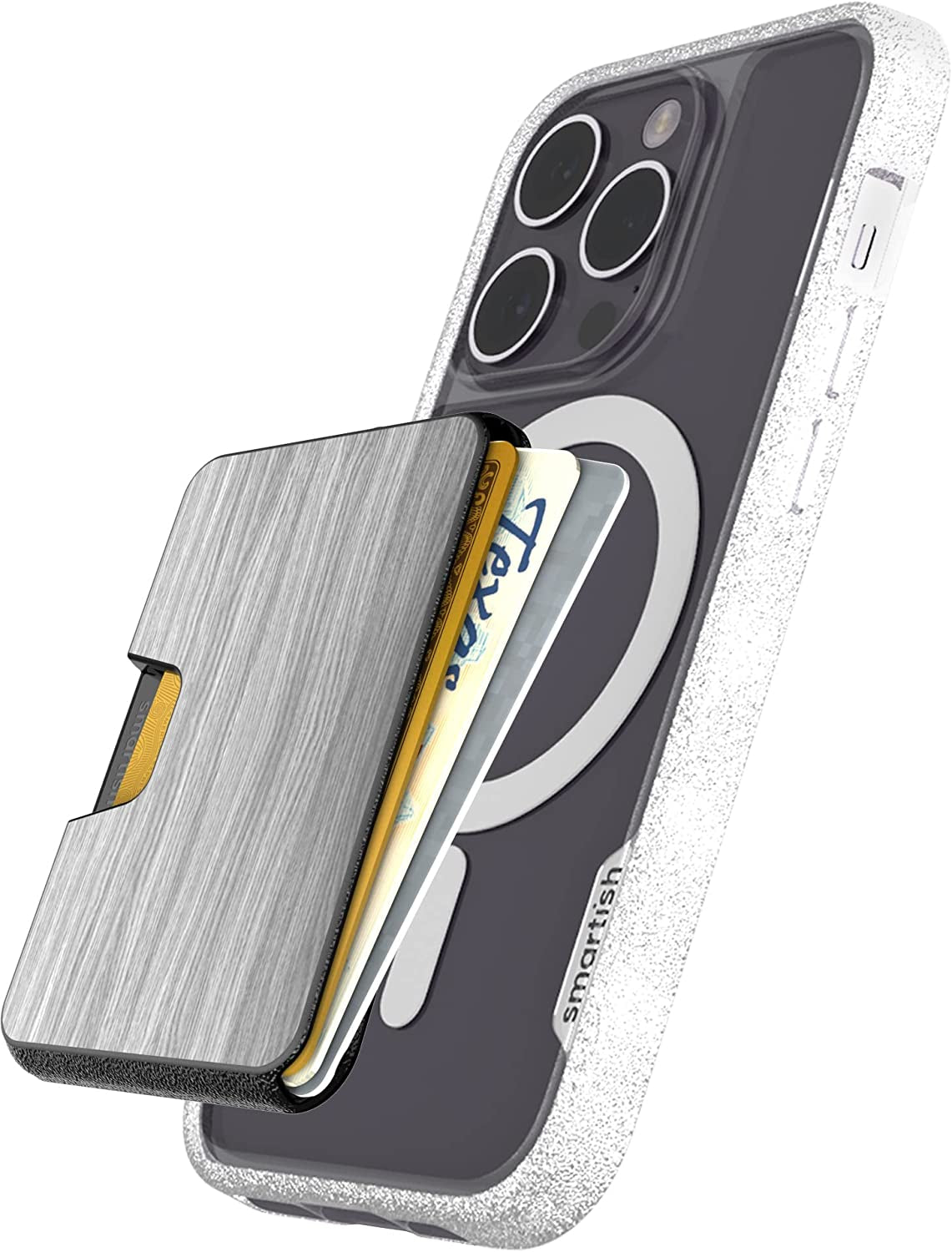 Smartish Wallet for Magsafe Iphones - Side Hustle - Slim Detachable Magnetic Card Holder for Apple Iphone 14/13/12 Models - Black Tie Affair  Smartish [Graspin' Aspen]  