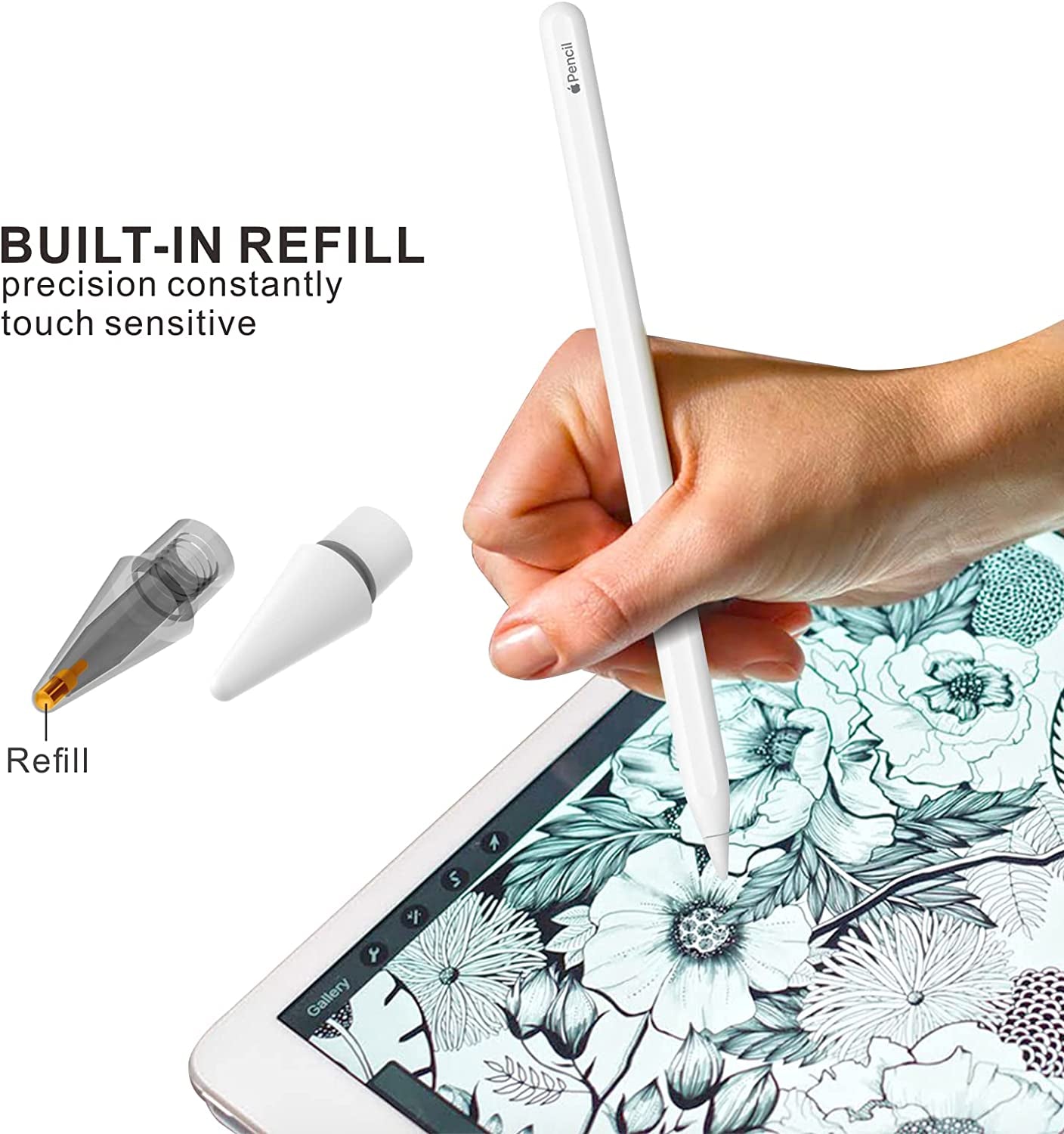 Replacement Tips for Apple Pencil 2Nd Generation & Apple Pencil 1St Generation (6 Pack)  PERMARK   