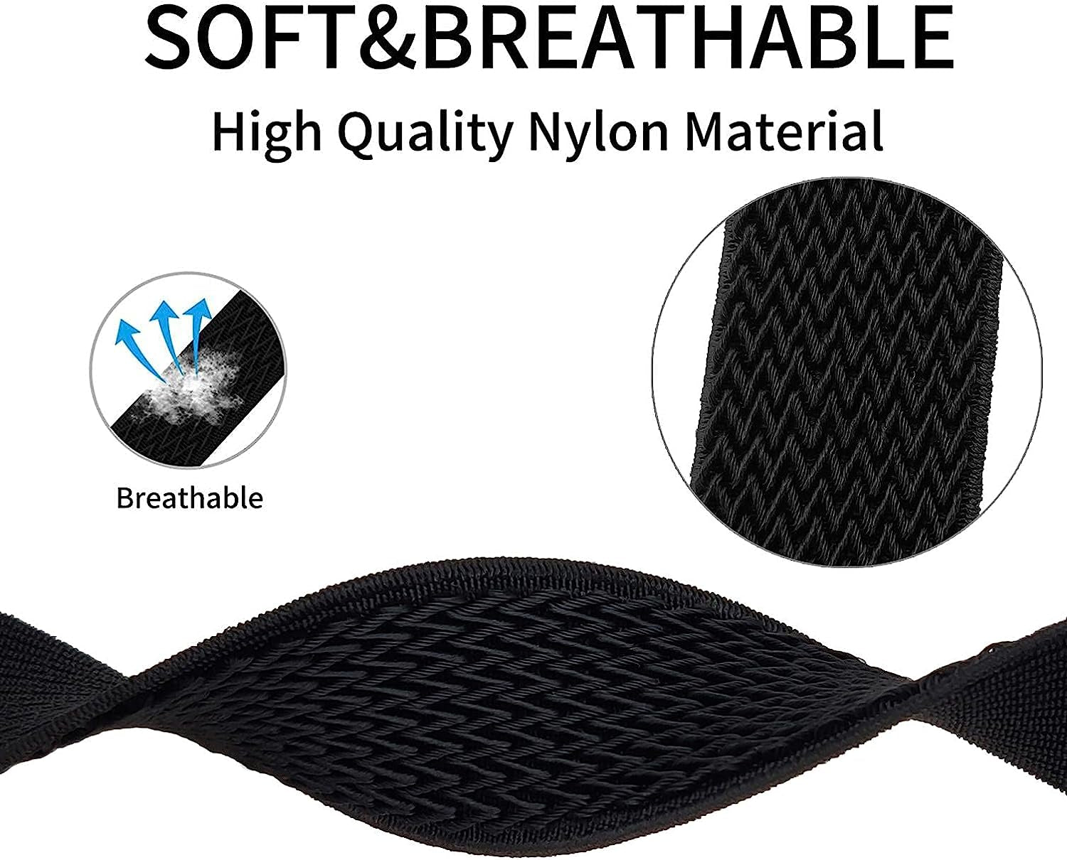 Abanen Elastic Watch Bands for Fenix 7 / Fenix 6 / Fenix 5 / Epix 2, 22Mm Quick Easy Fit Soft Stretchy Nylon Wristband Strap for Garmin Instinct,Fenix 6 Pro/Sapphire, Fenix 5 Plus, Quatix 6/5  Abanen   