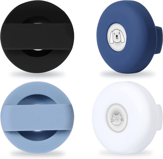 AIEX 4Pcs Airtag Dog Collar Holder Waterproof Silicone Airtag Holder Pet with 4 Colors Protective Airtag Case for Dog Cat Collar  AIEX   